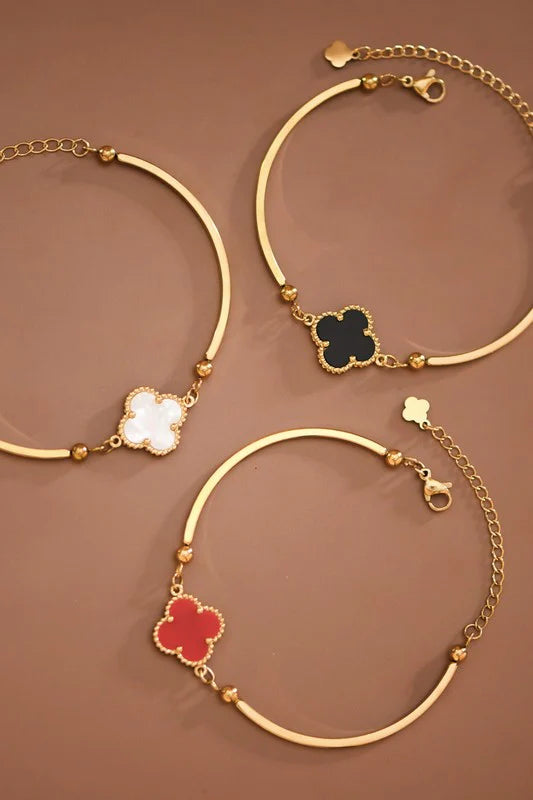 Clover Bangle Chain Bracelet