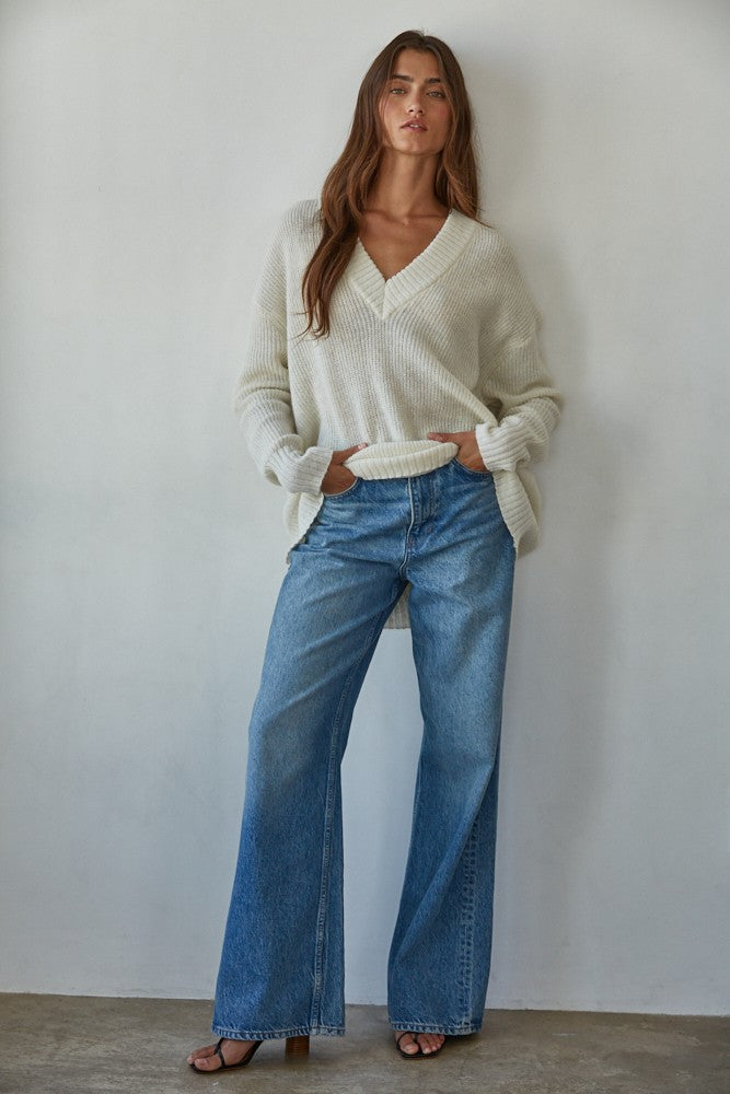 Kadence V-Neck Knit Sweater