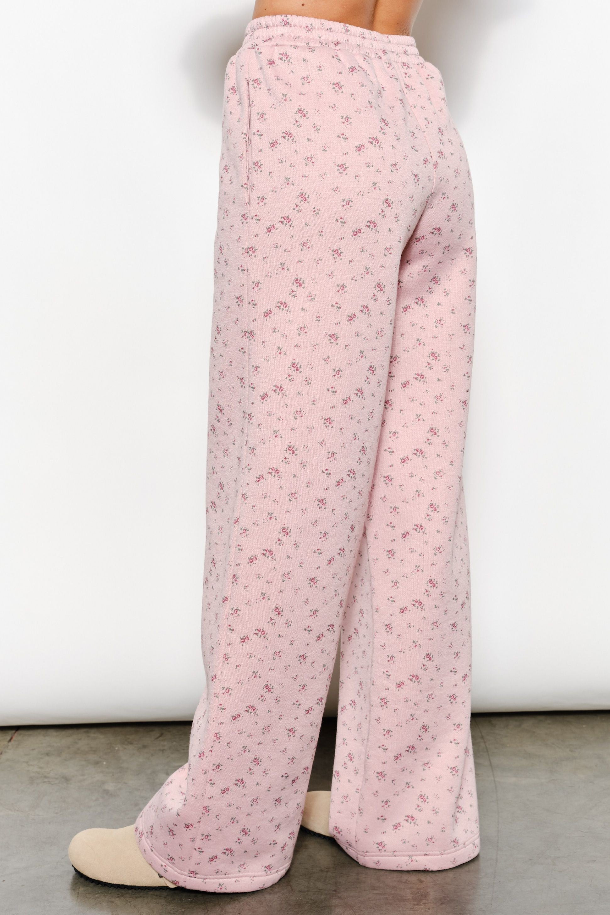 Addie Floral Wide Leg Sweatpants