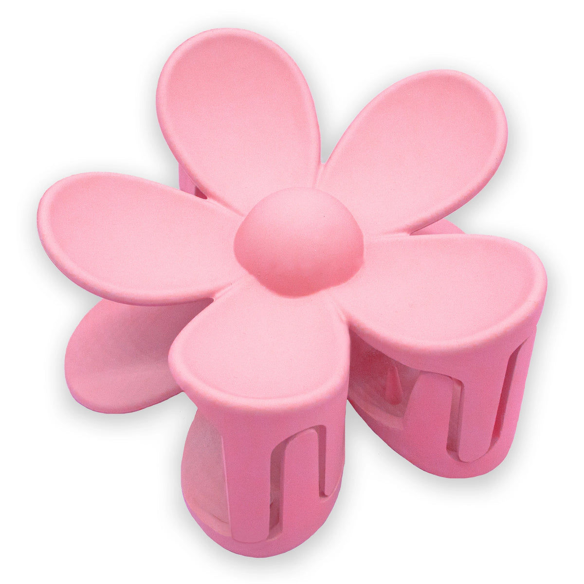 Oversized Matte Flower Claw Clip in Light Pink