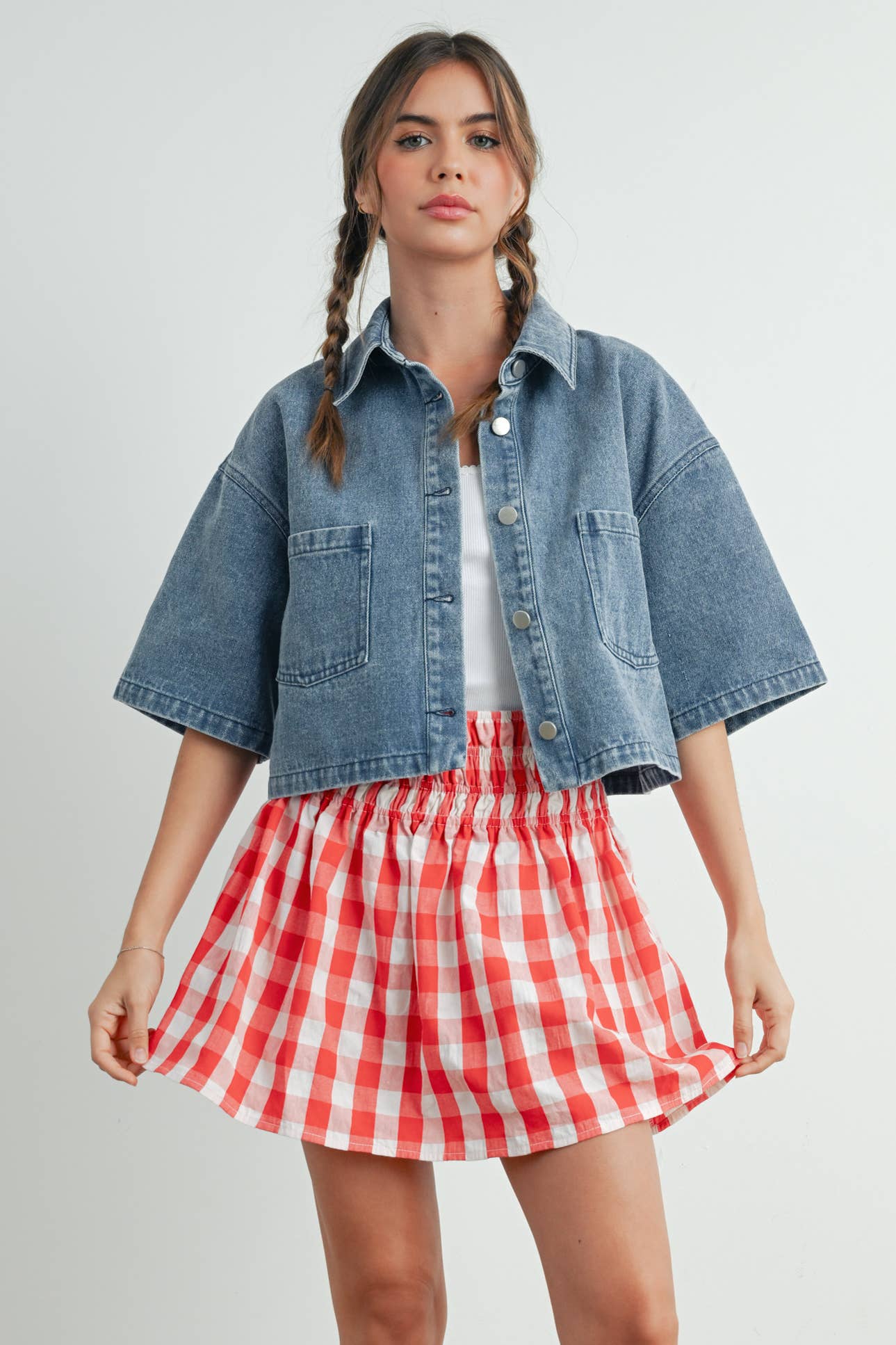 Joelle Denim Cropped Jacket