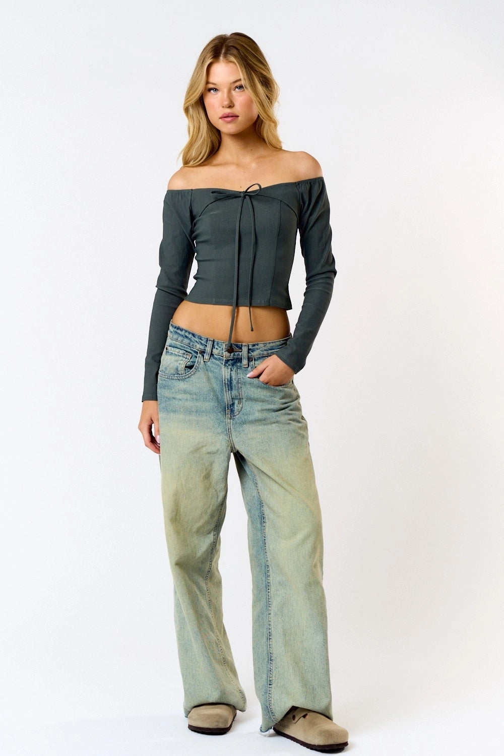Fallon Long Sleeve Off Shoulder Top