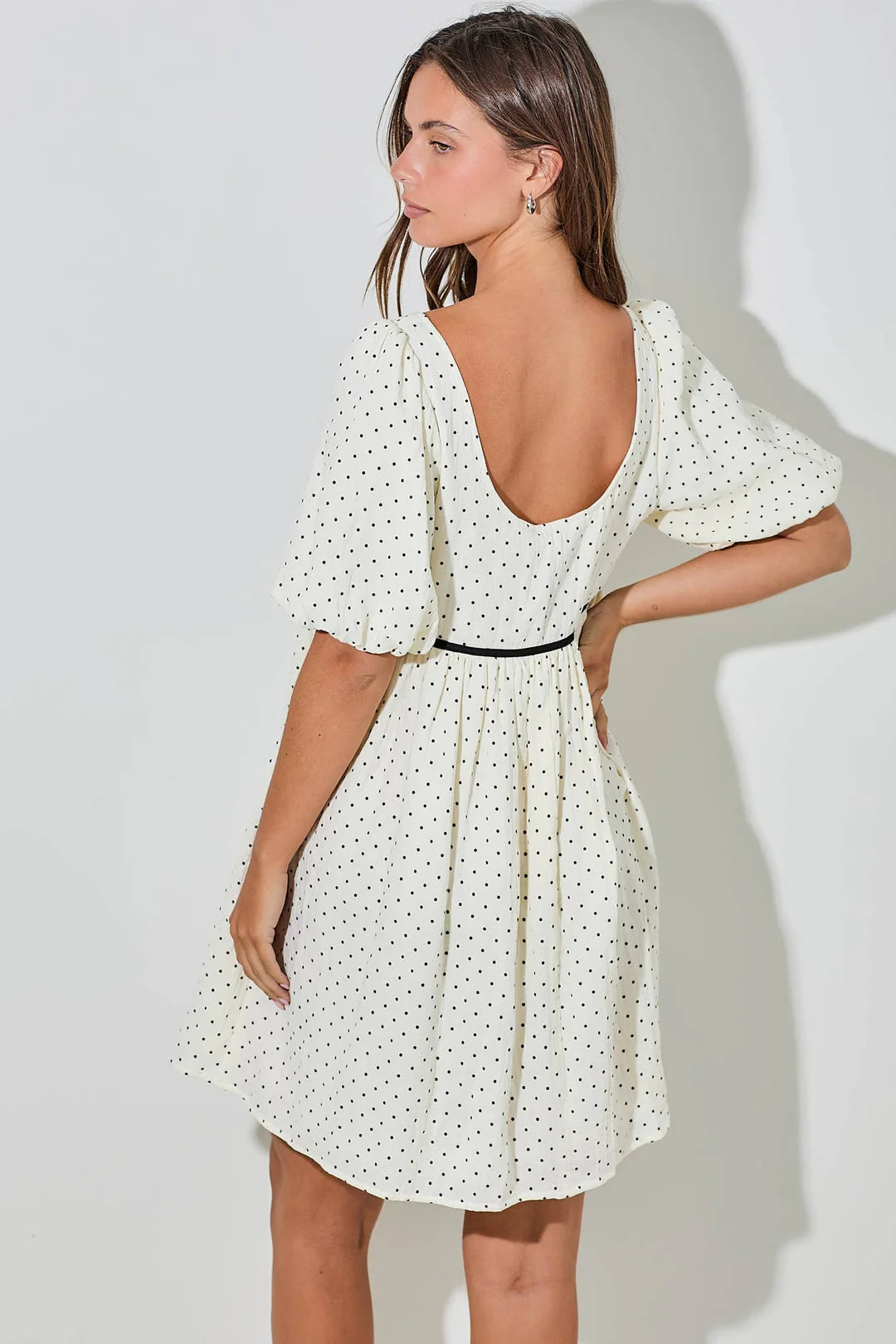 Adeline Polka Dot Ribbon Dress