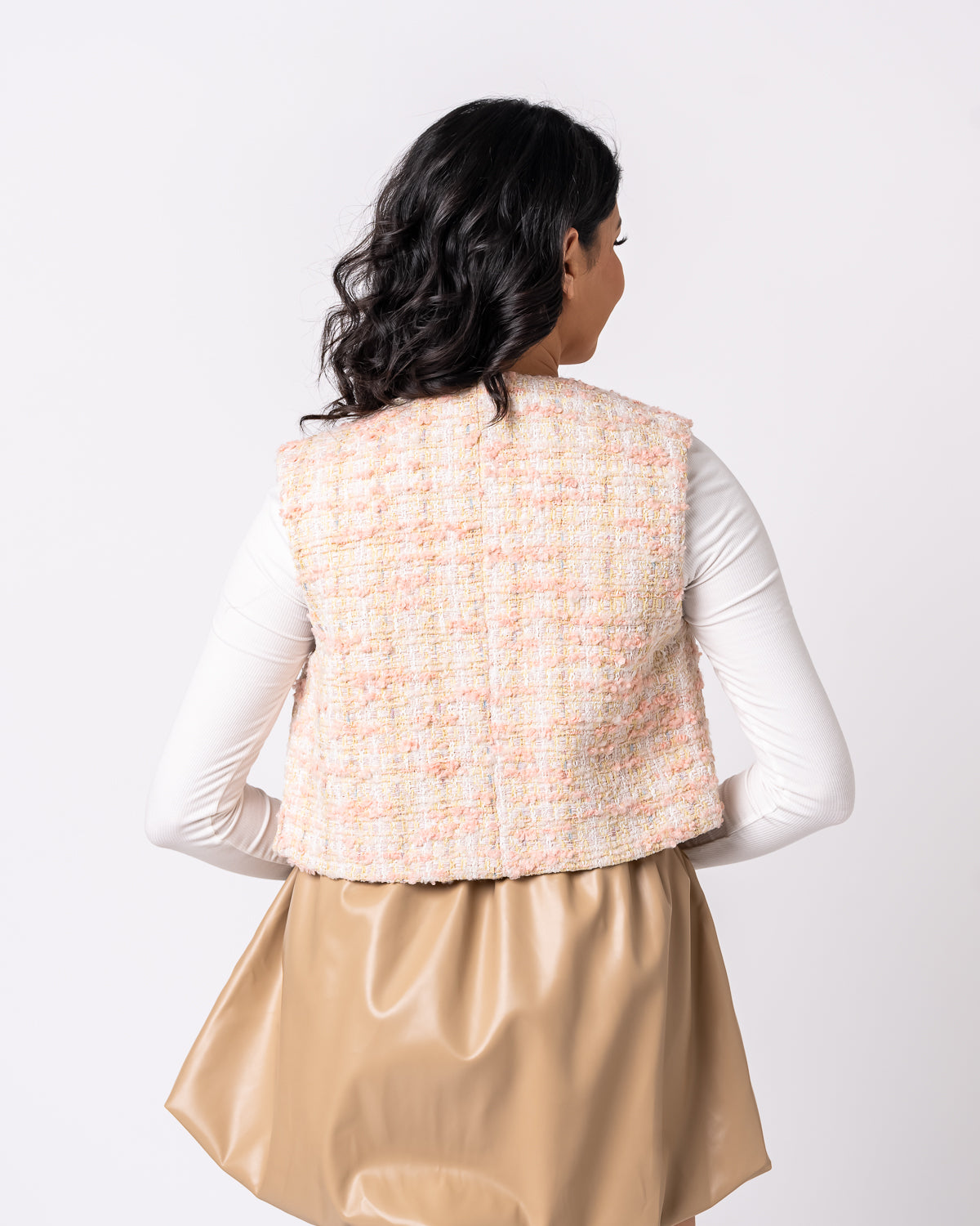 Bailey Tweed Button Front Vest