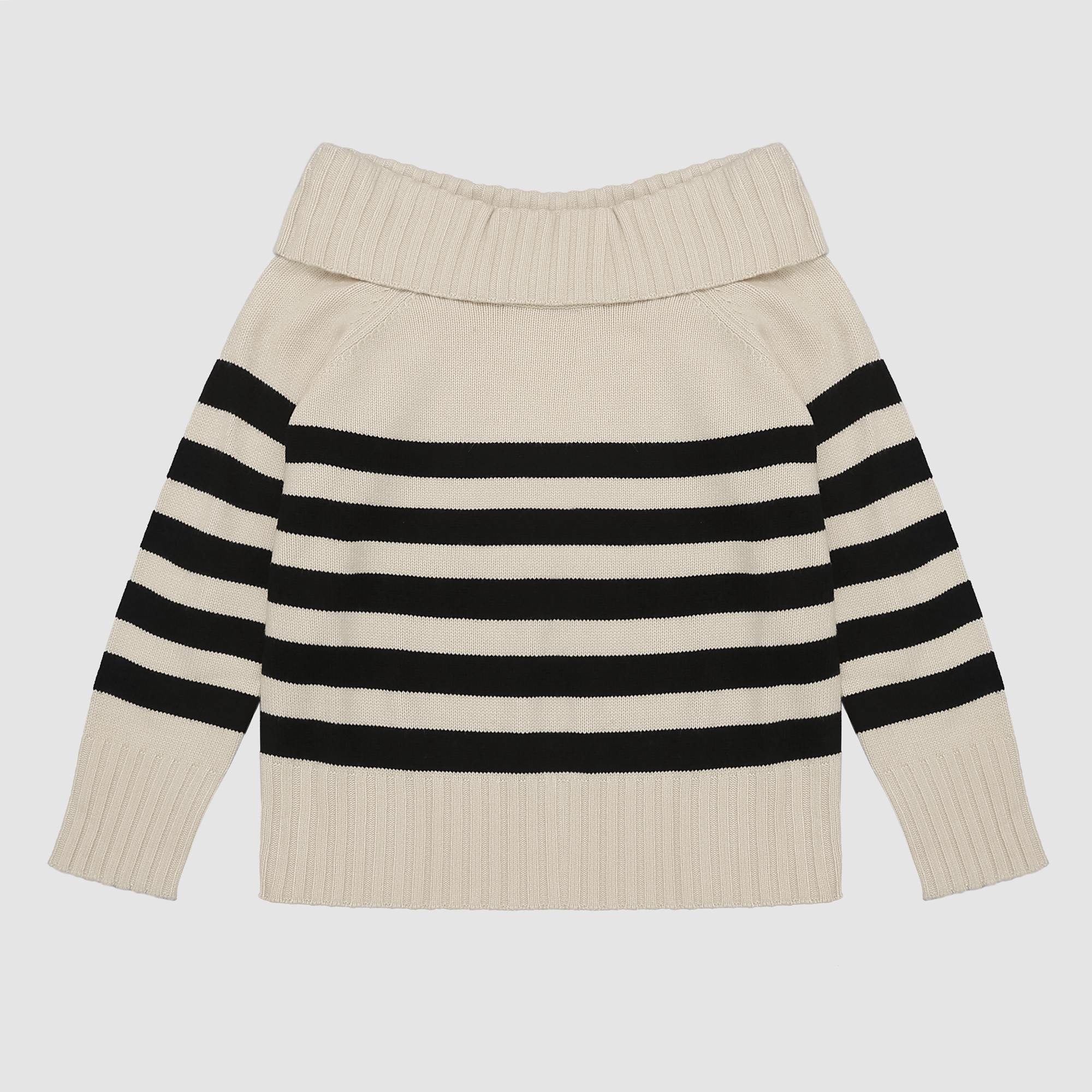 Alaina Striped Off Shoulder Sweater