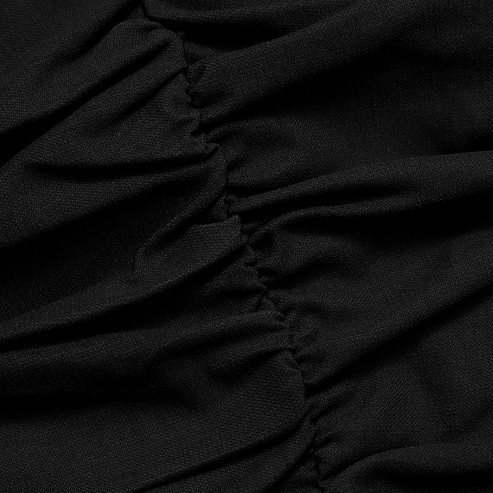 Amalia Ruched Button Tank Top in Black