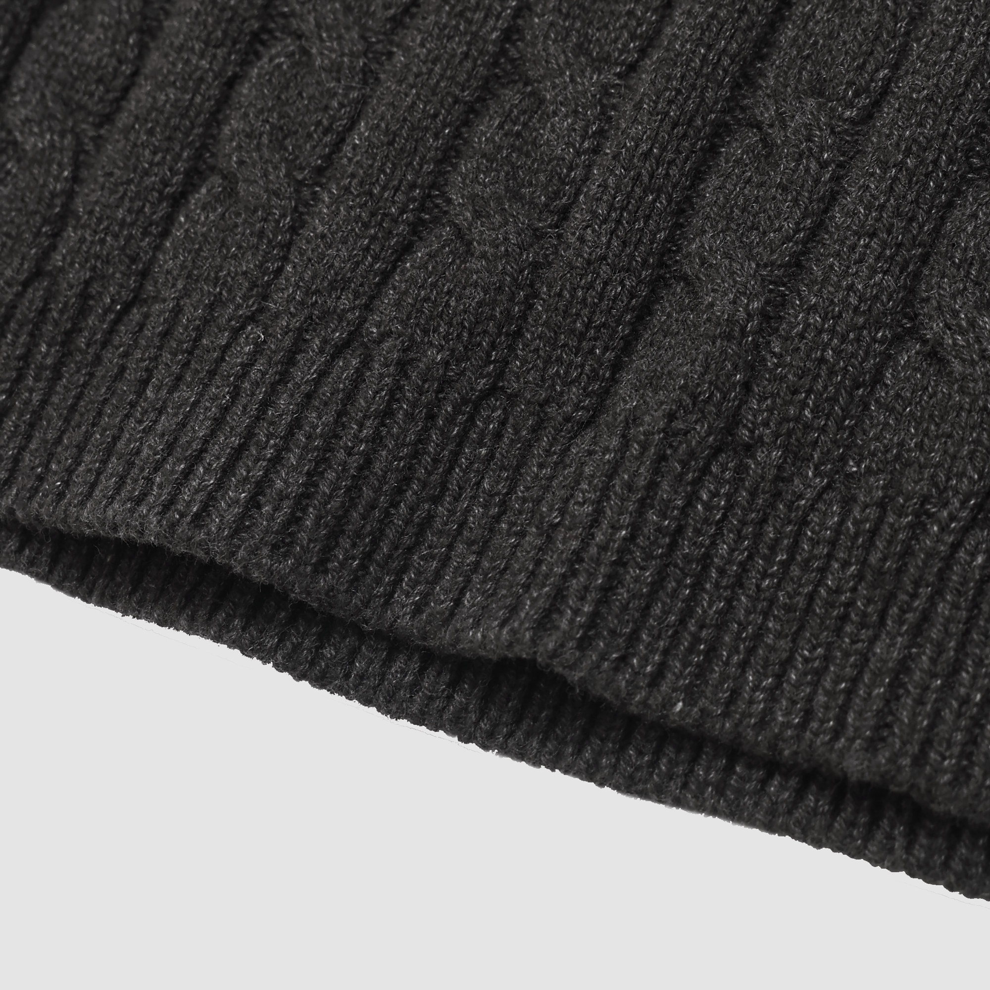 Amber Cable Knit Tank in Charcoal