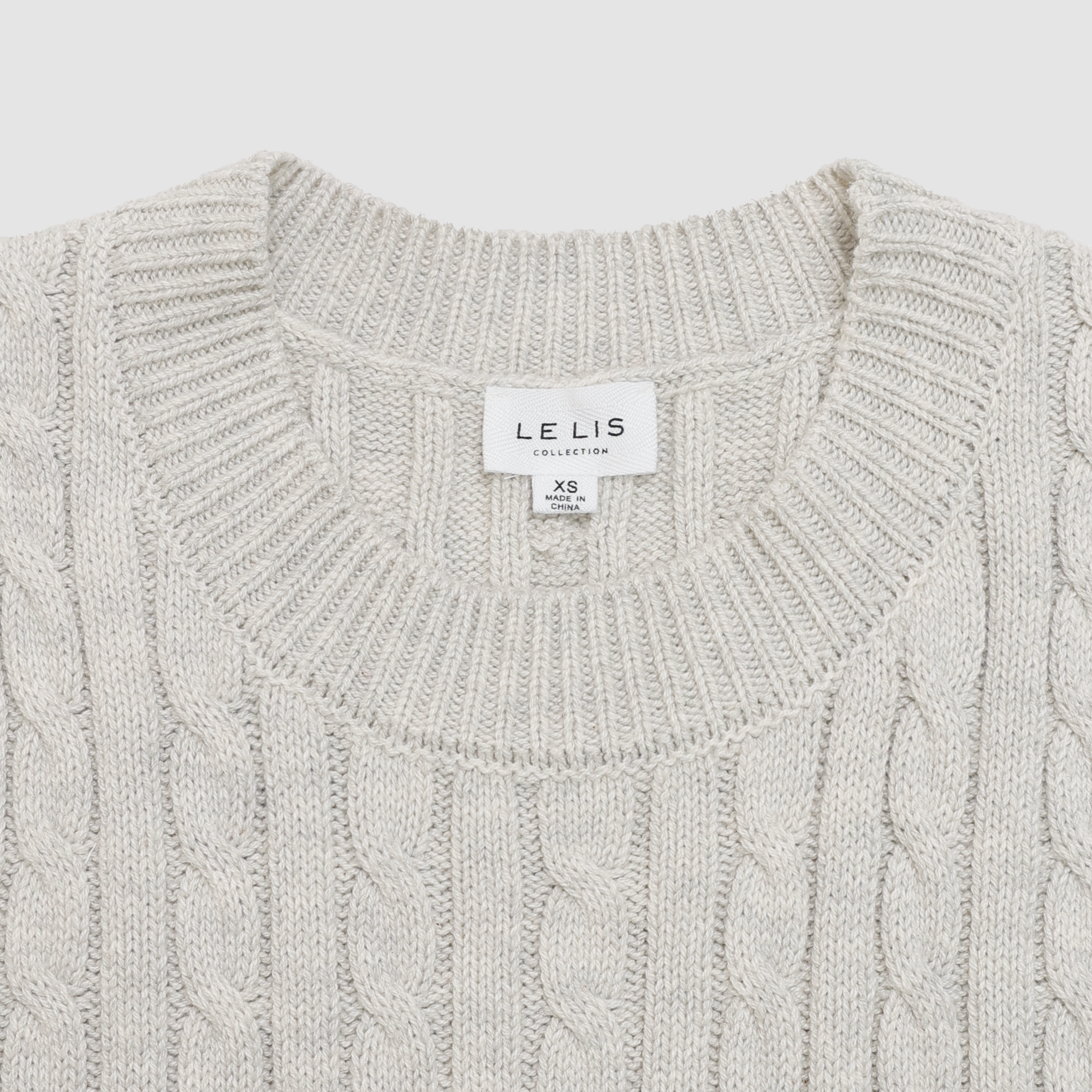 Amber Cable Knit Tank in Oatmeal