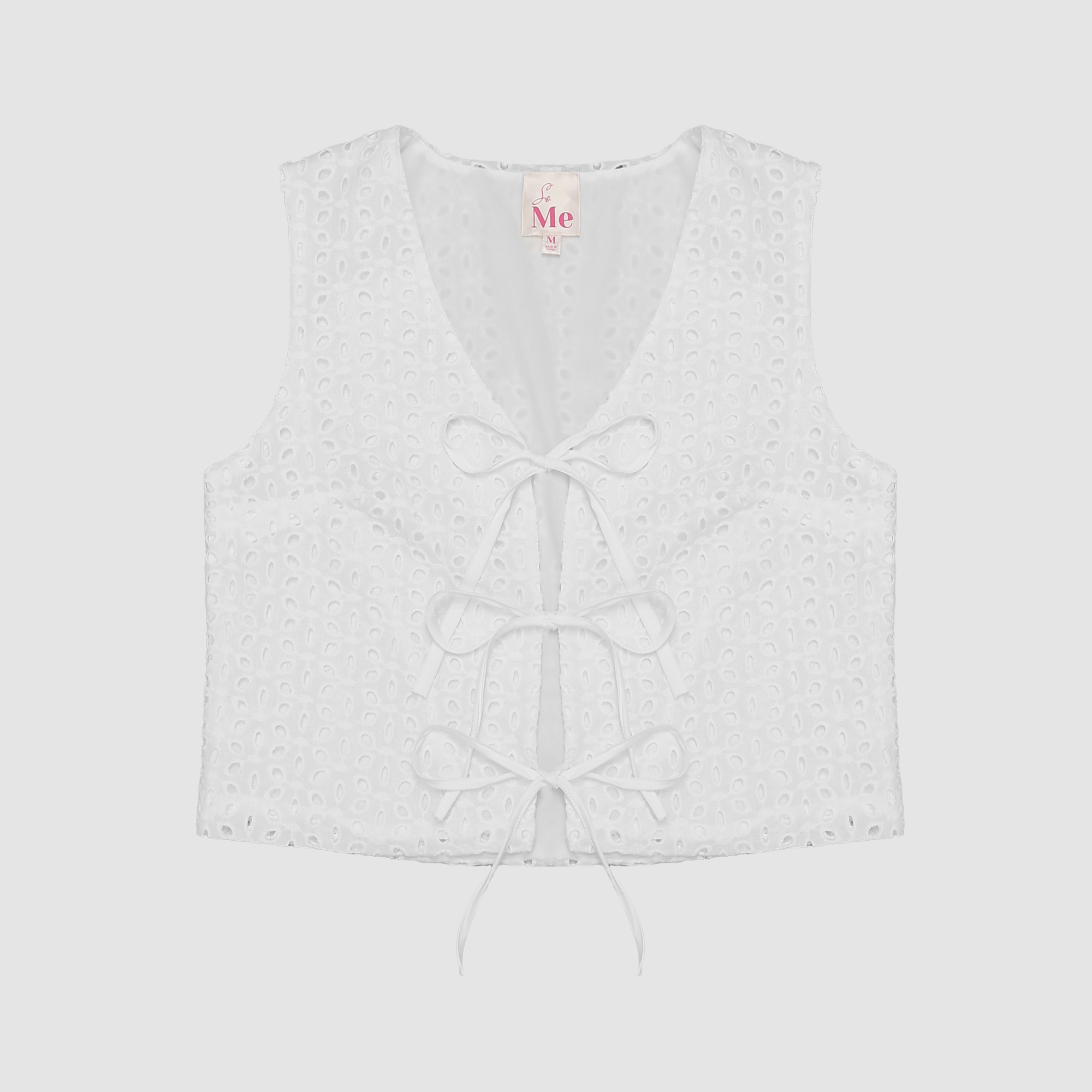 Aspyn Eyelet Tie Vest