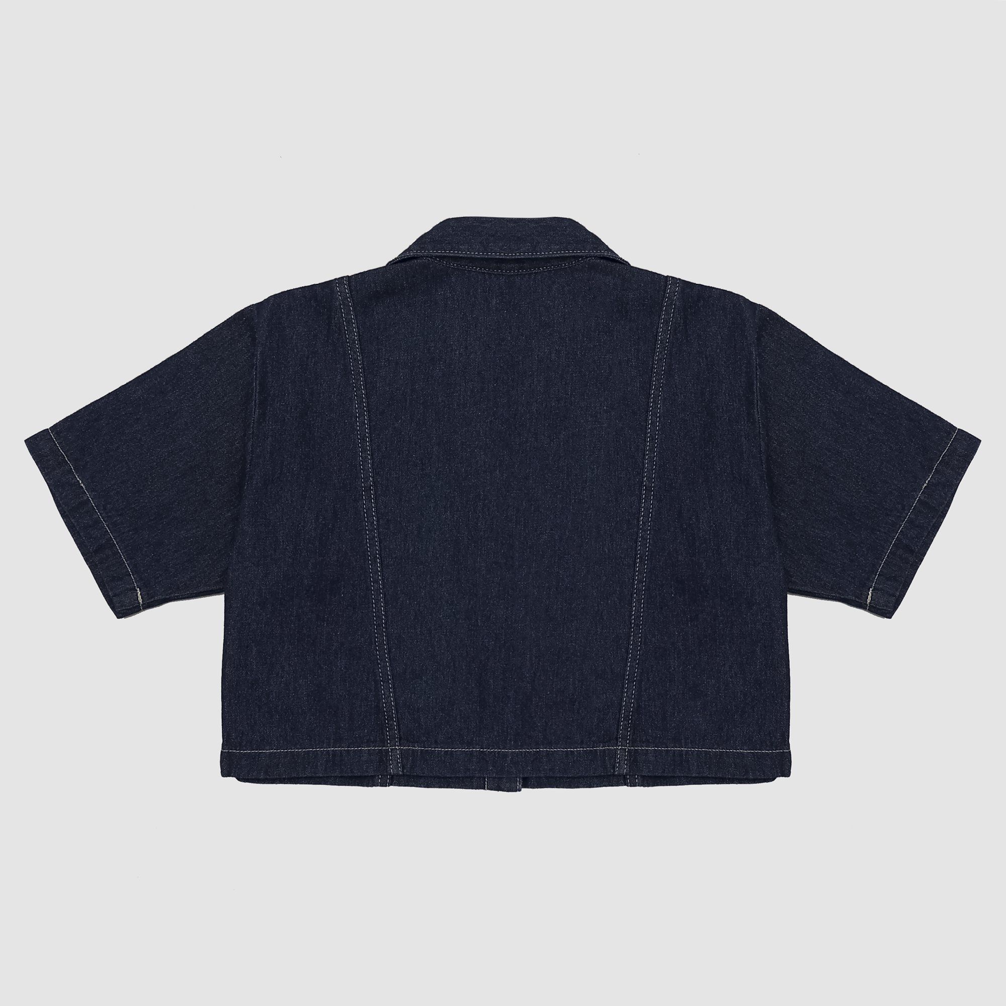 Beyonca Cropped Denim Button Up Top