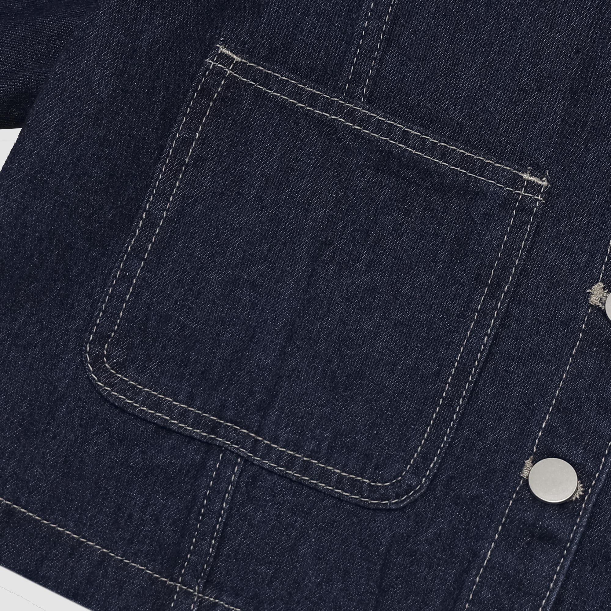 Beyonca Cropped Denim Button Up Top