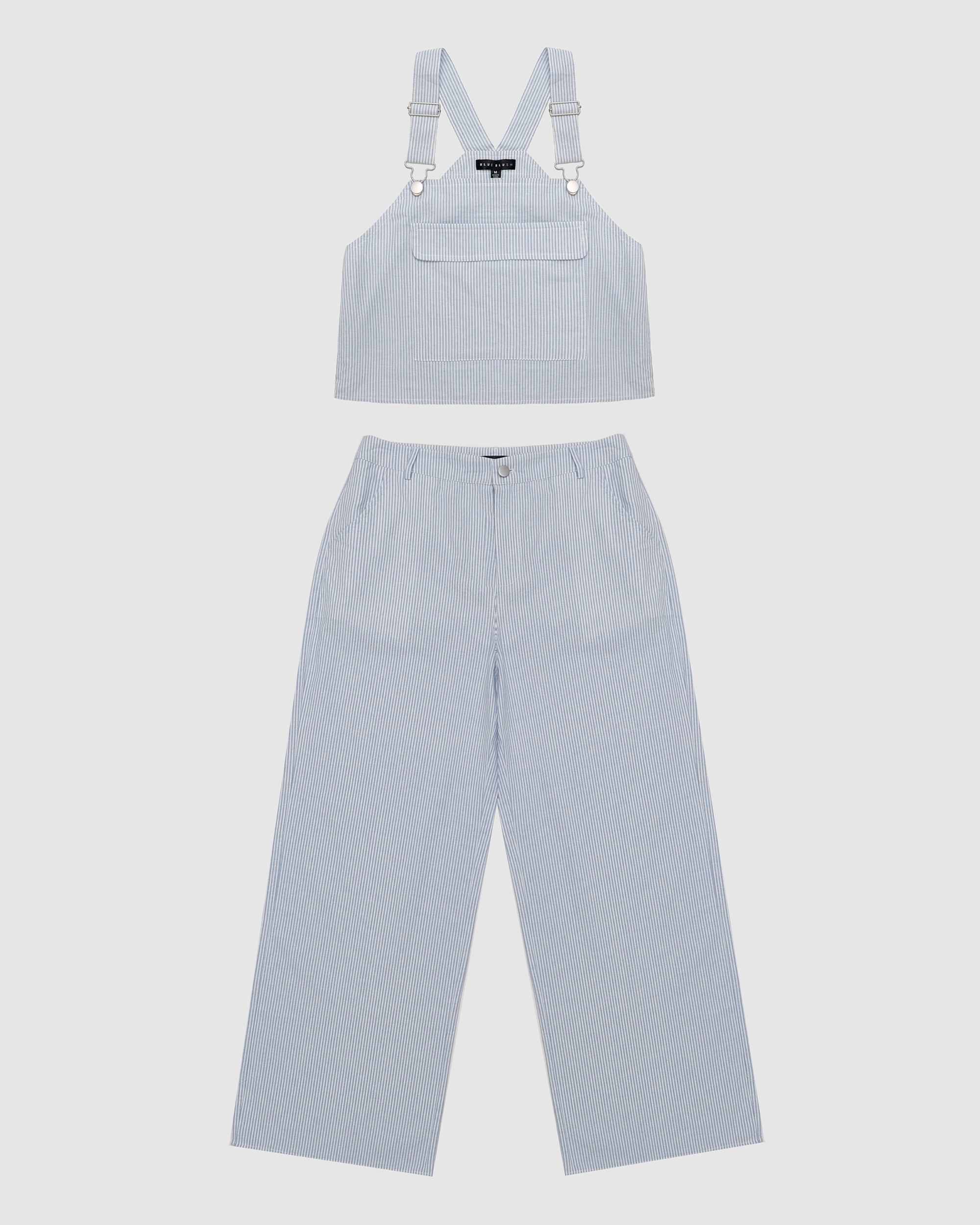 Brea Pinstripe Overall Pants