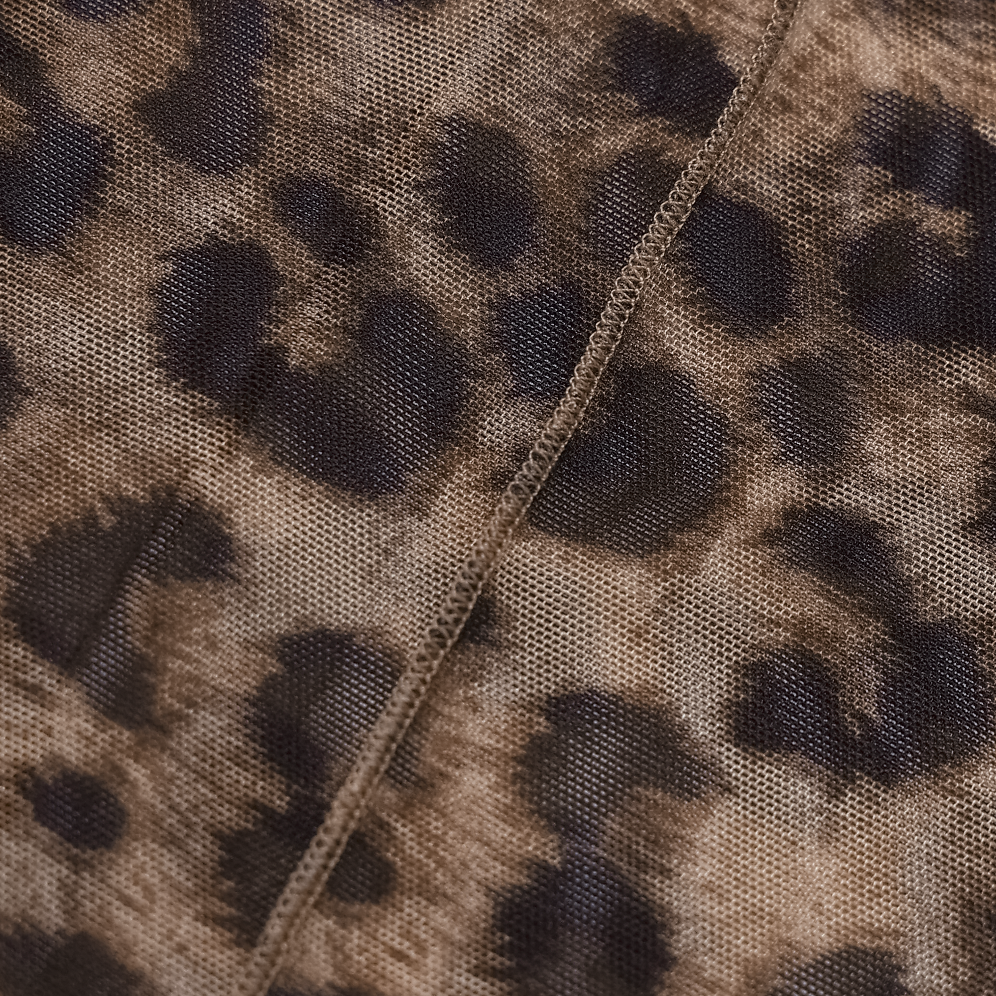 Briella Leopard Long Sleeve Mesh Top