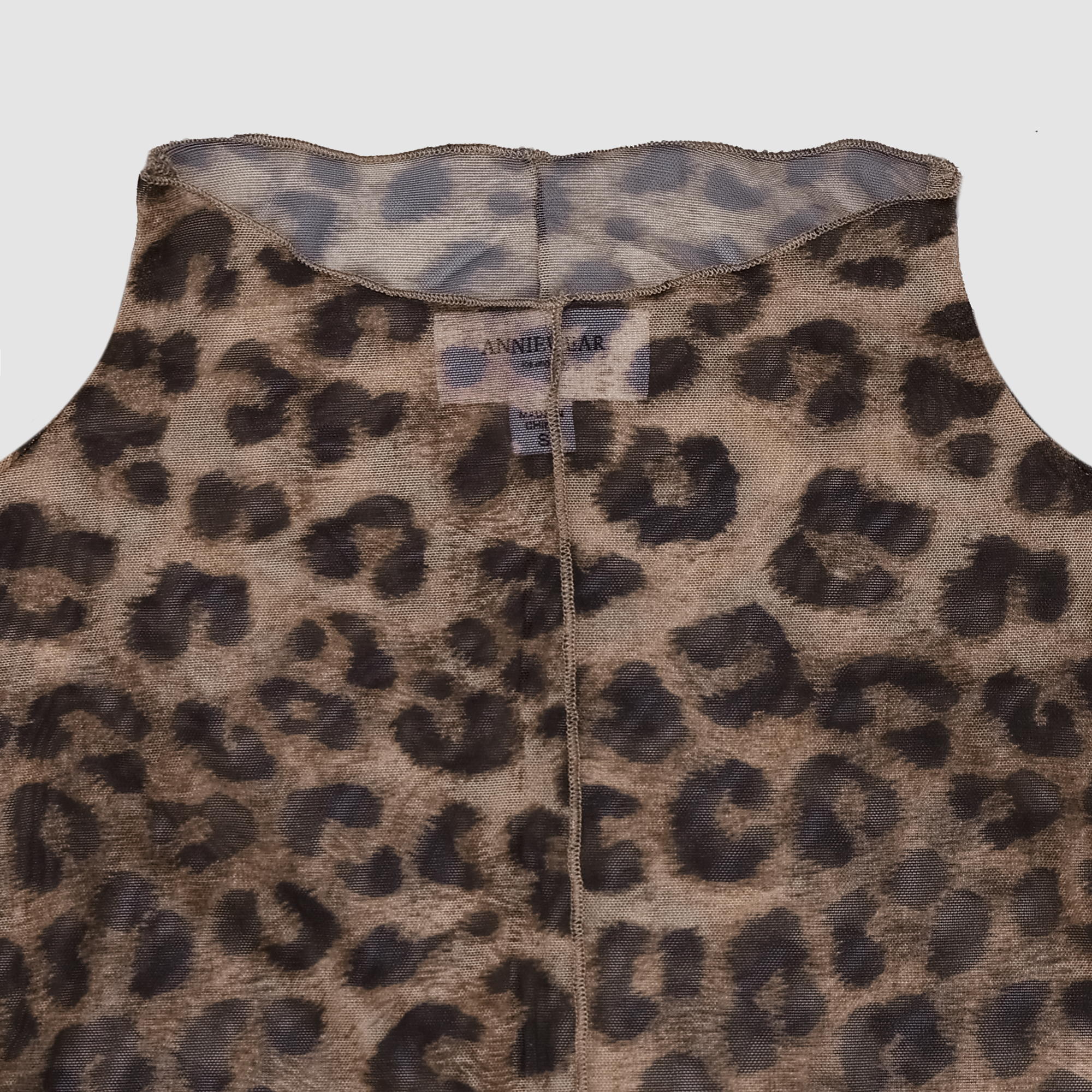 Briella Leopard Long Sleeve Mesh Top