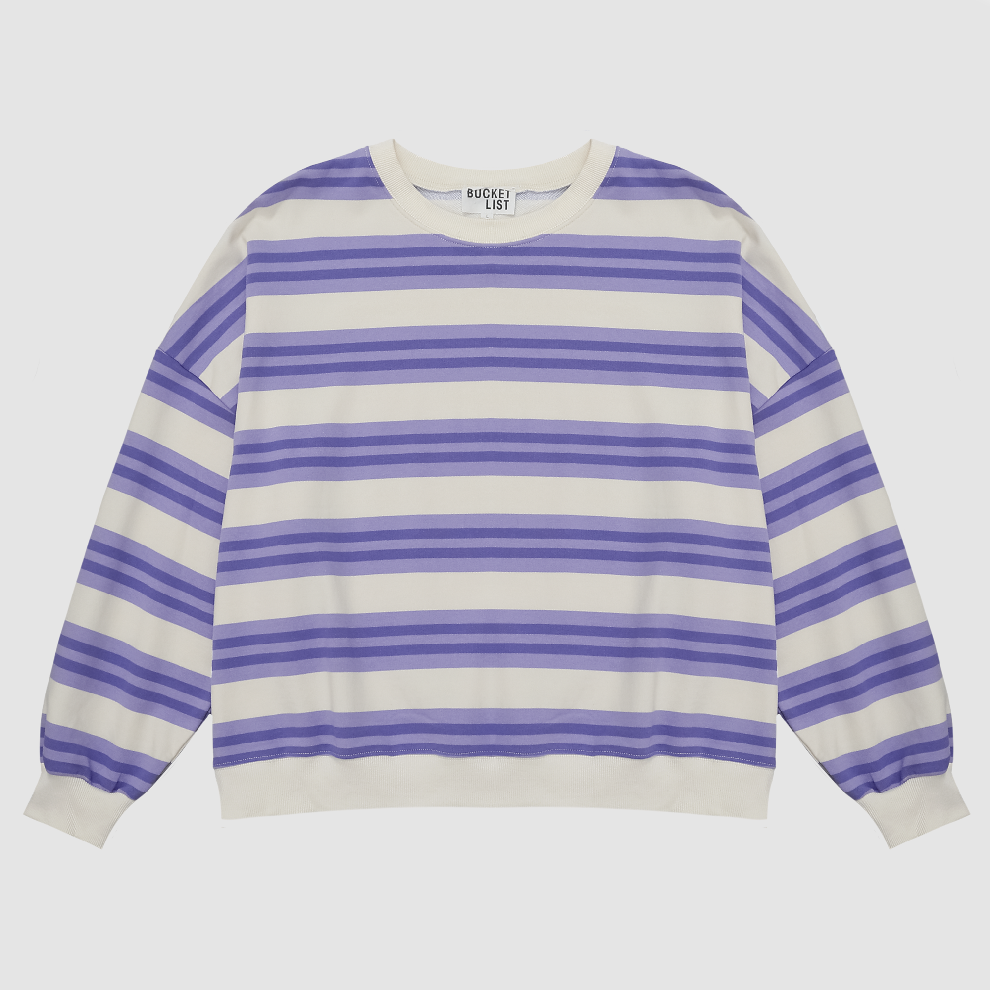 Brinley Oversized Striped Crewneck Sweatshirt