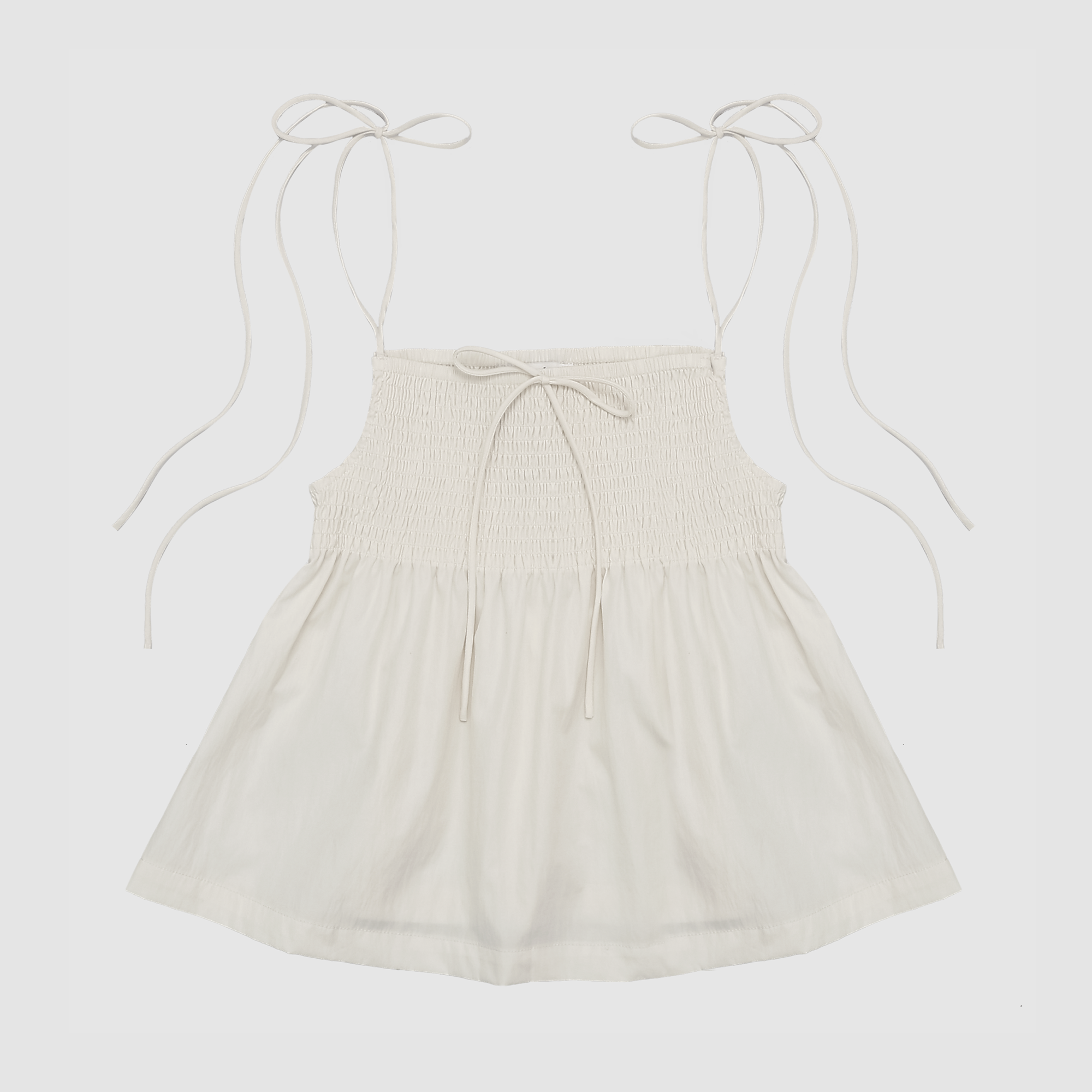 Cadence Tie Sleeve Tank in Bone