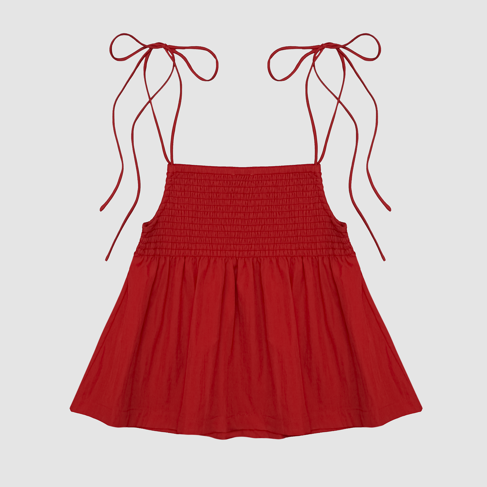 Cadence Tie Sleeve Tank in Red