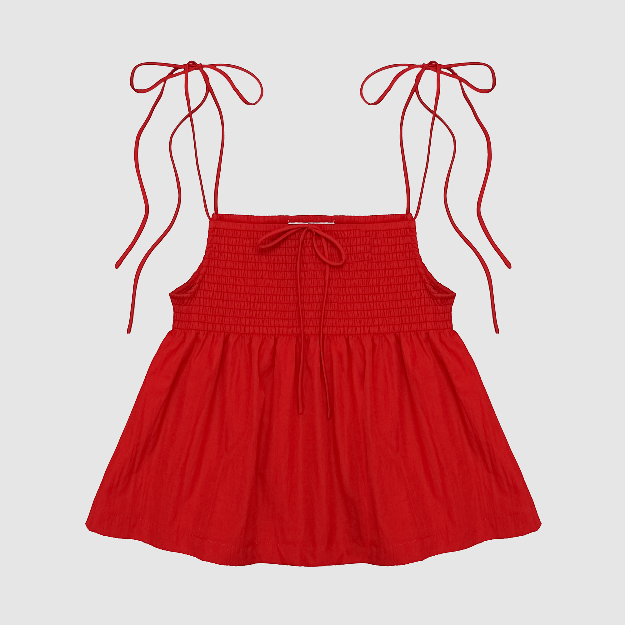 Cadence Tie Sleeve Tank in Red