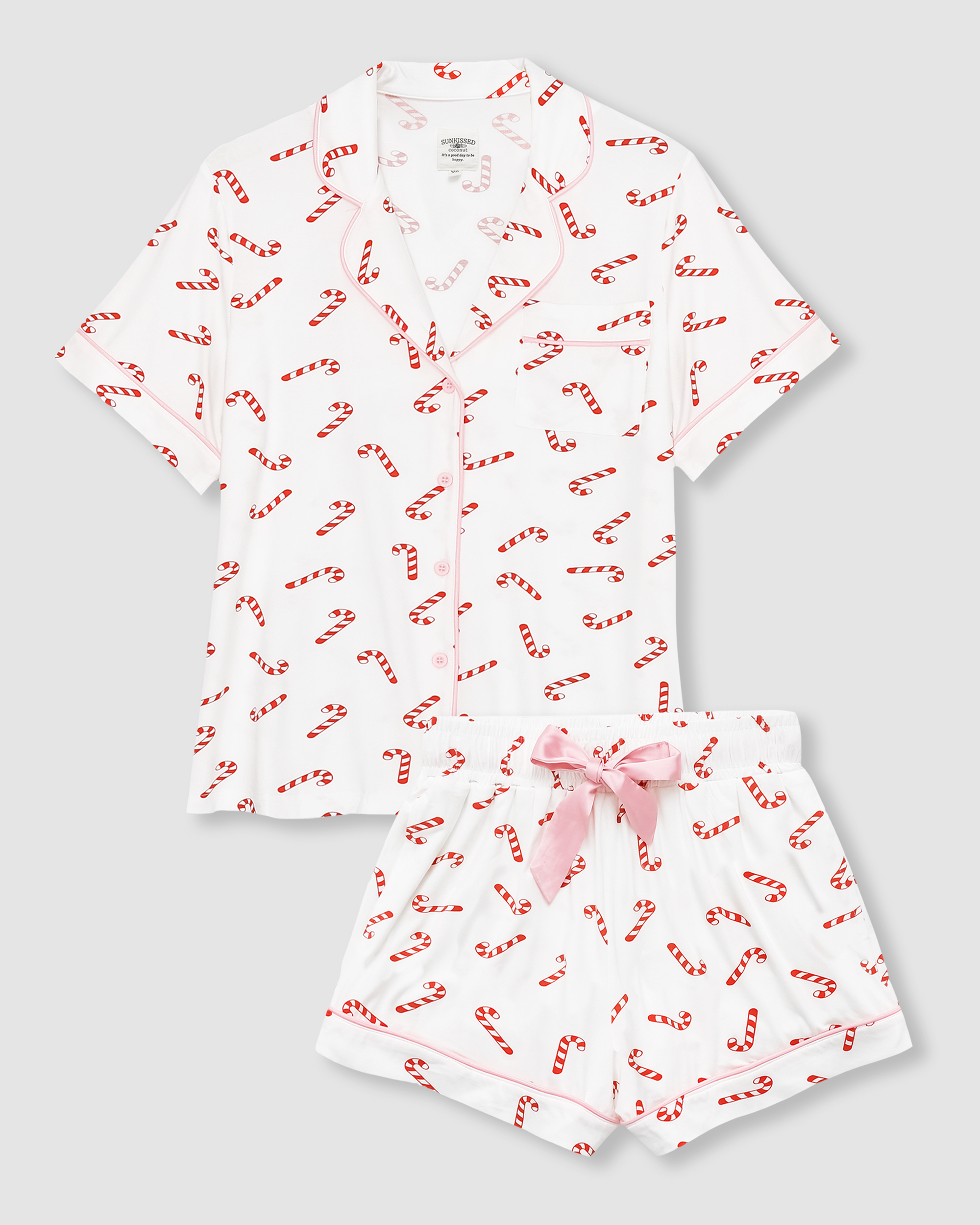 Indy Candy Cane Pajama Shorts