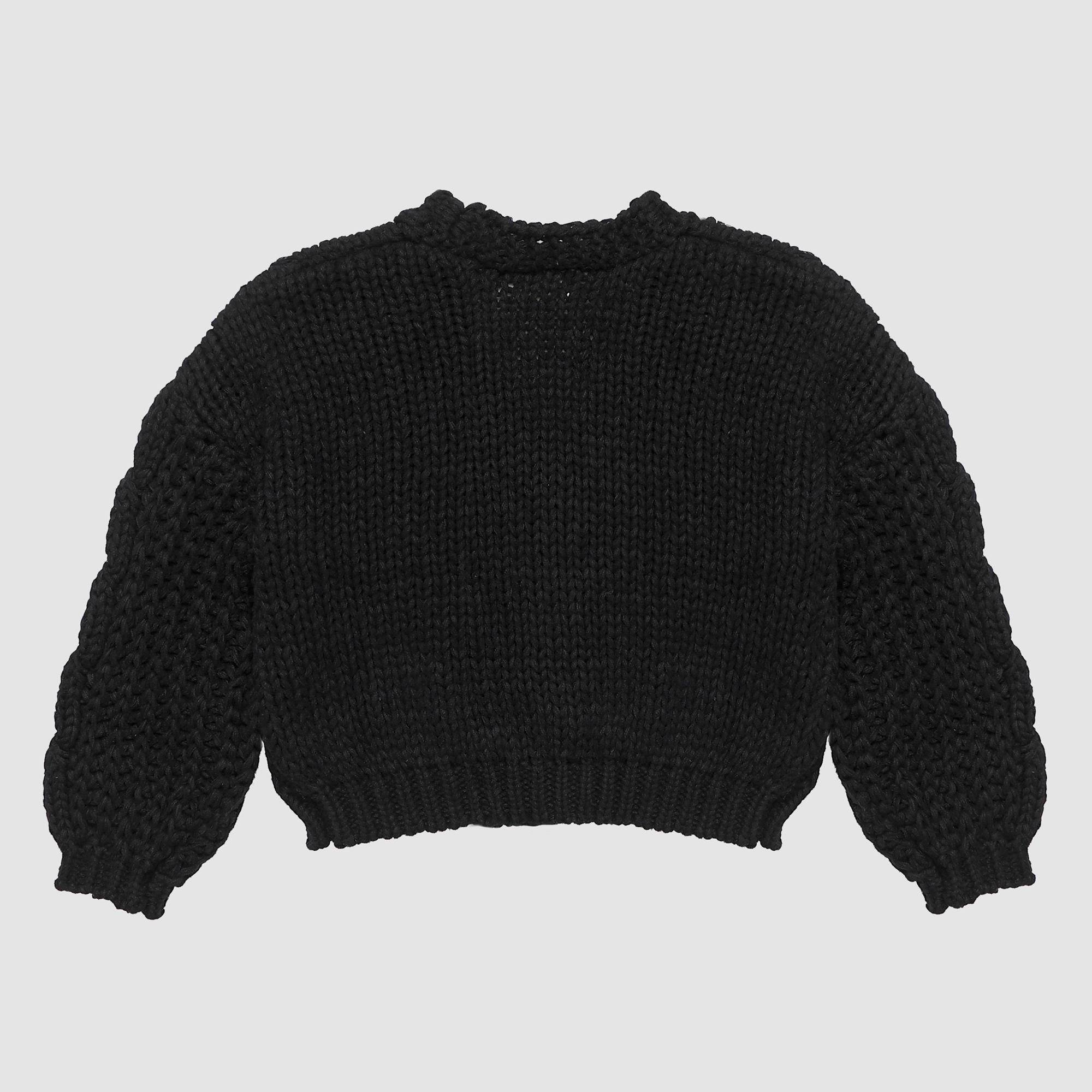 Cecelia Cable Knit Cardigan in Black