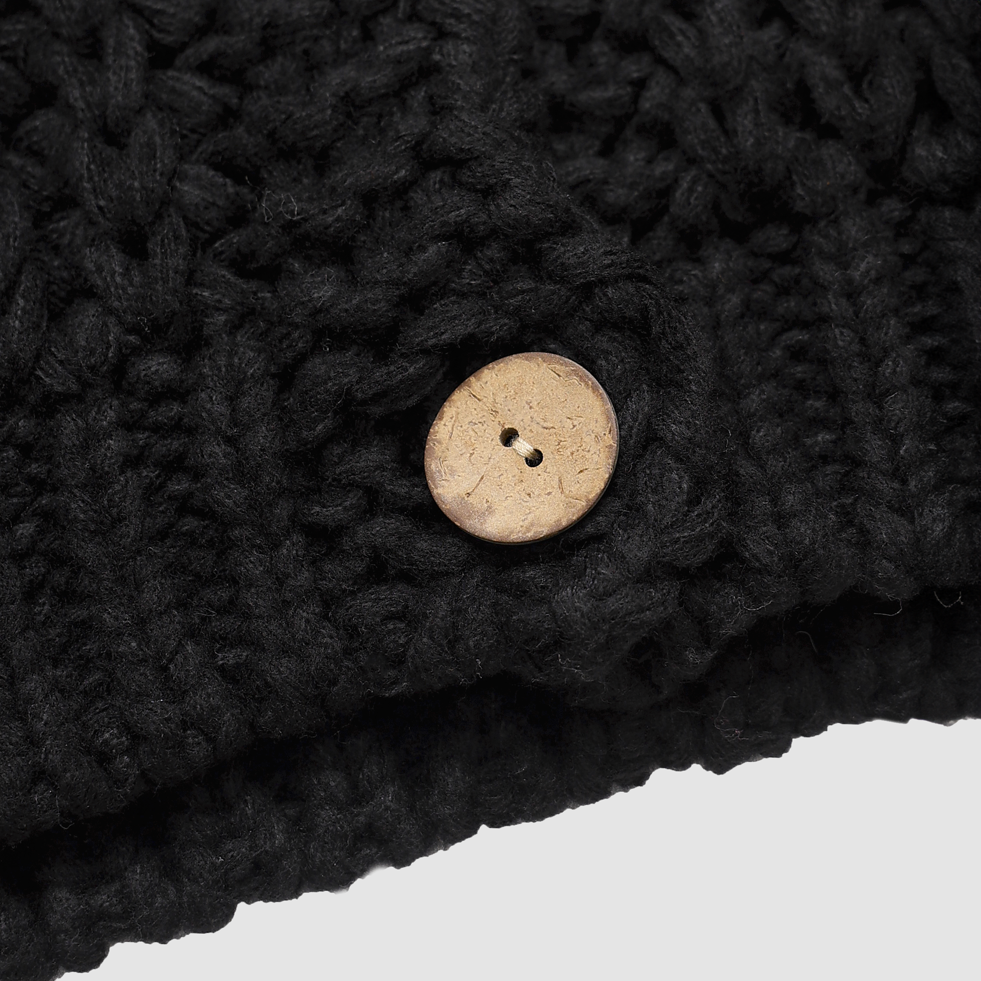 Cecelia Cable Knit Cardigan in Black