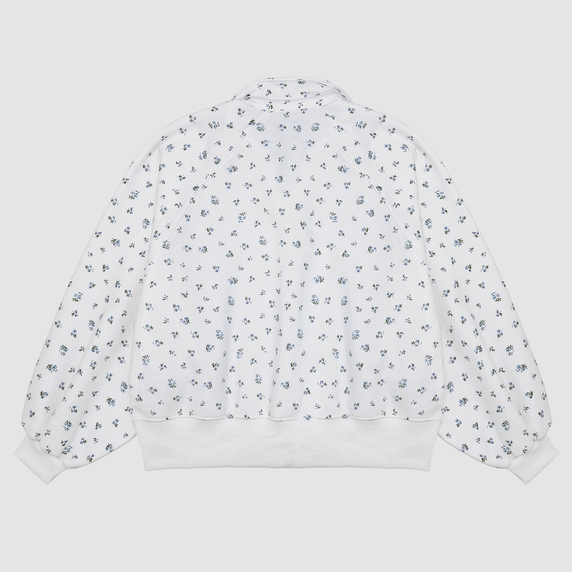 Celeste Button Up Pullover in Ivory & Blue Floral