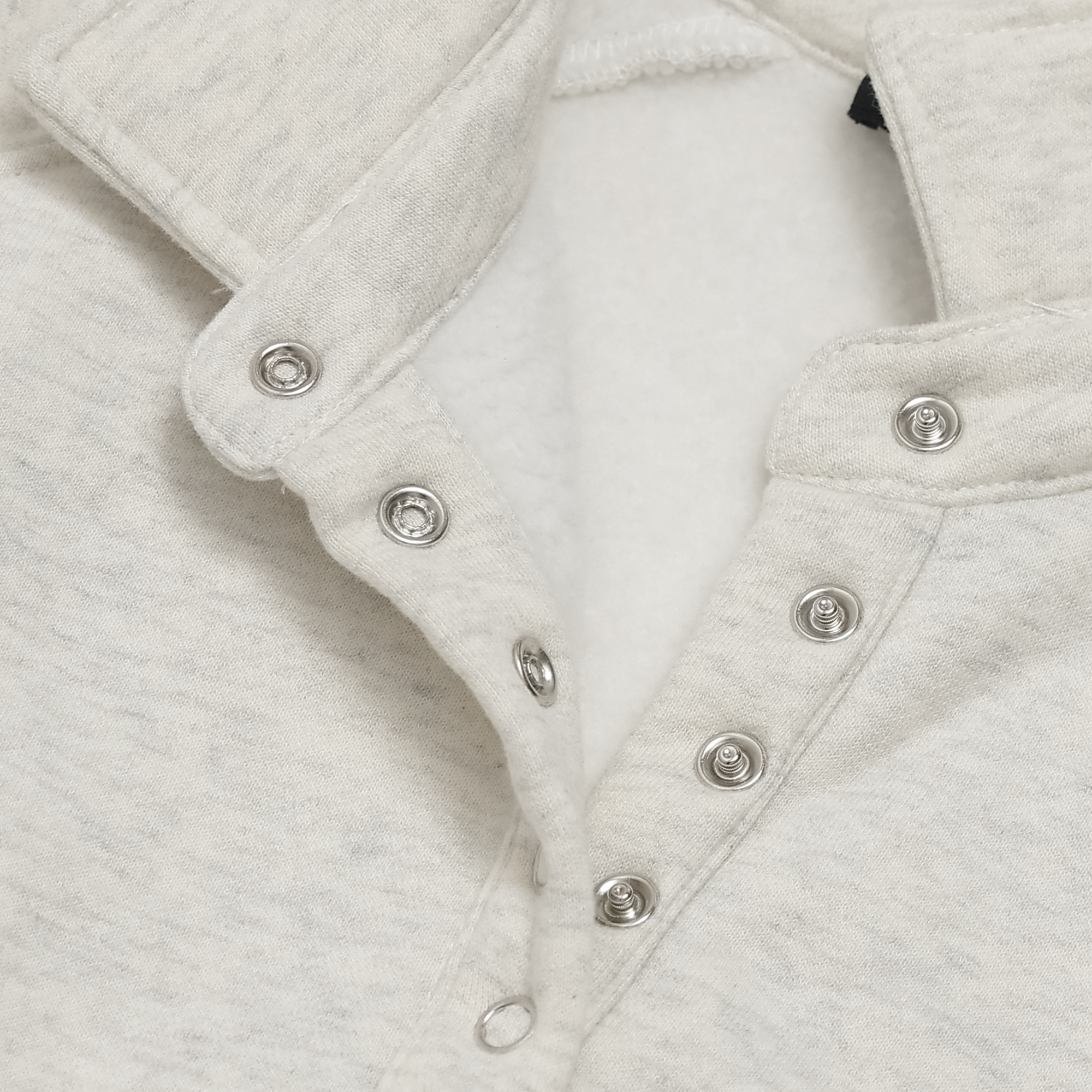 Celeste Button Up Pullover in White Melange