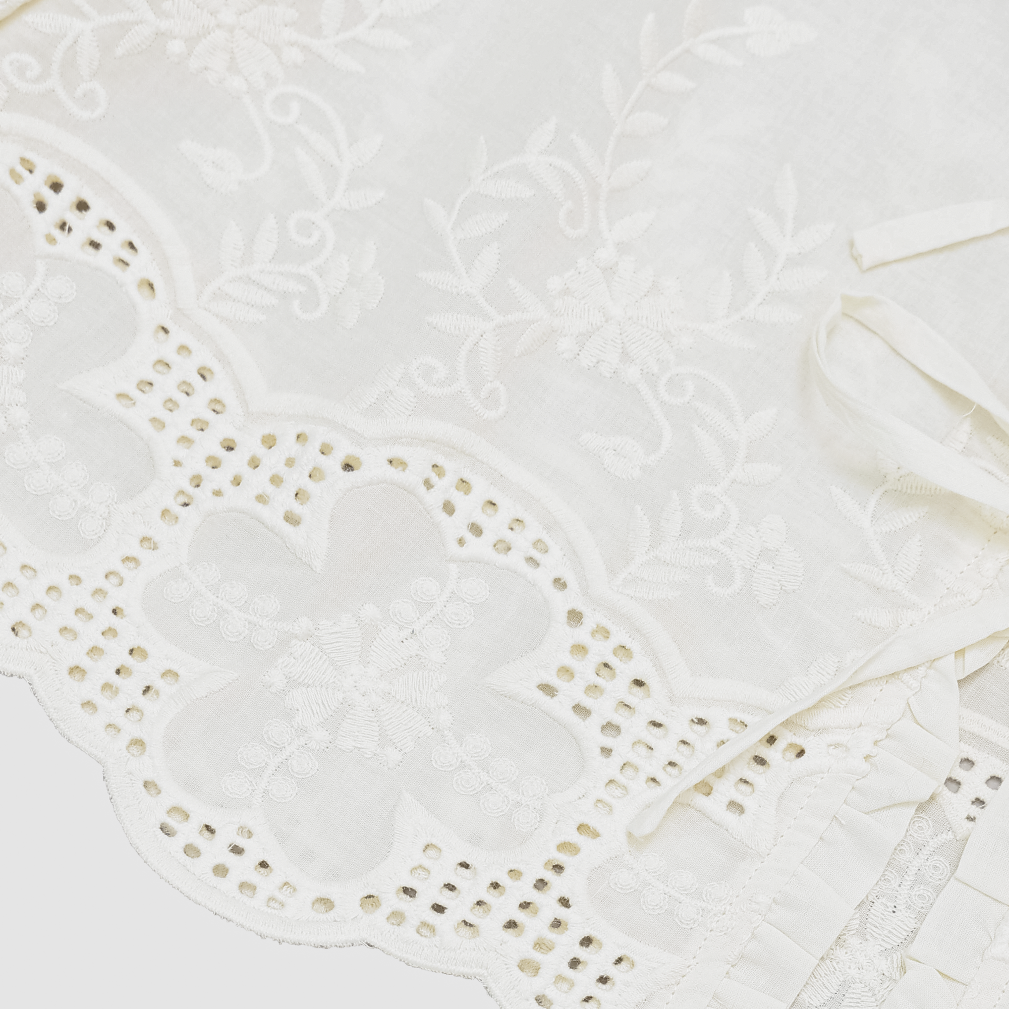 Clementine Floral Embroided Tie Front Blouse