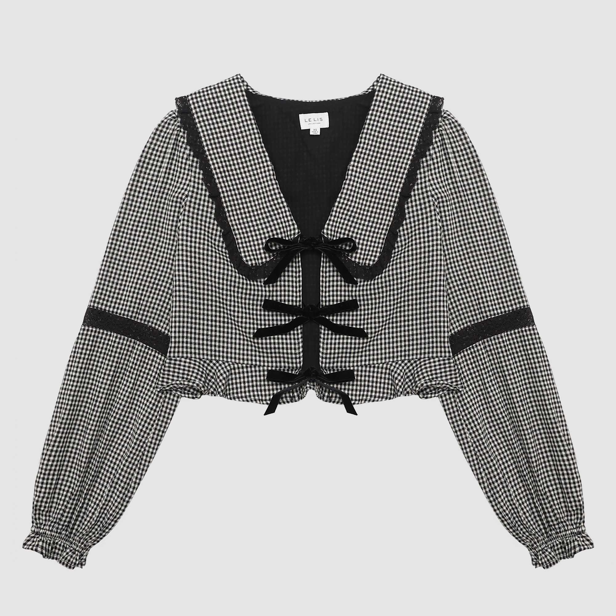 Darcy Gingham Long Sleeve Blouse