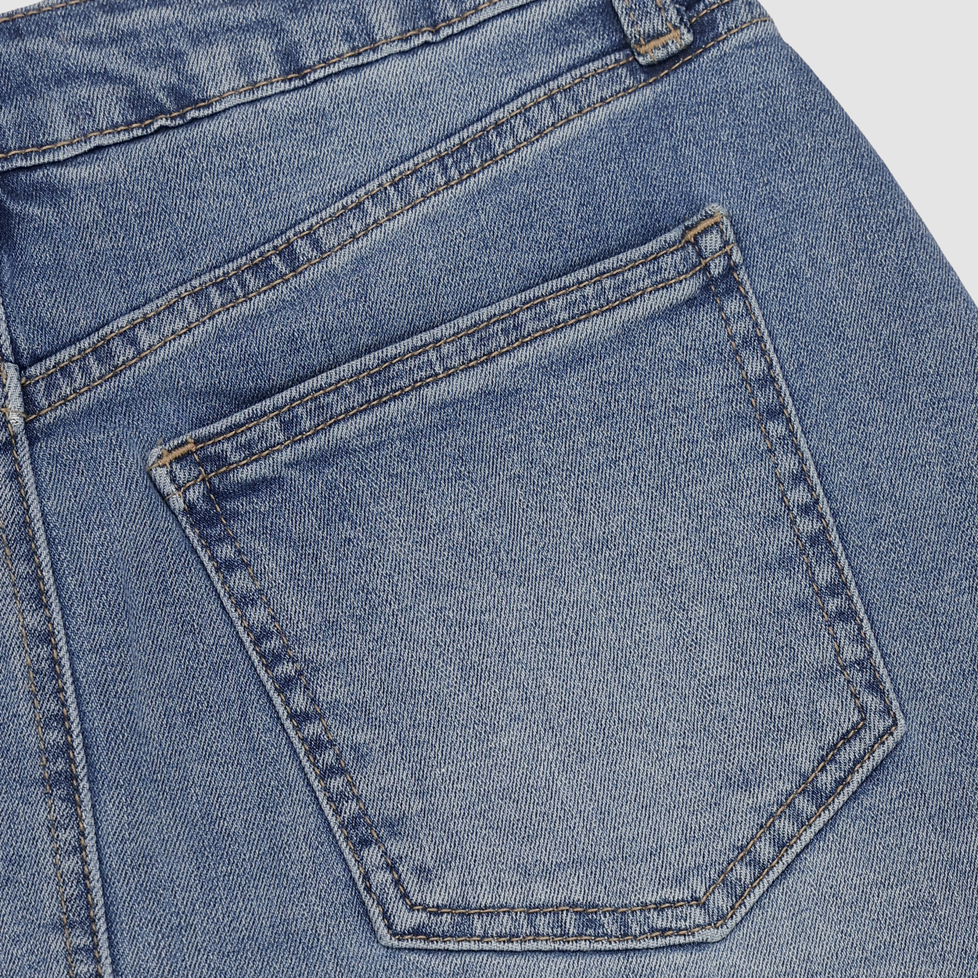 Jayda Denim Mini Skirt in Light Denim