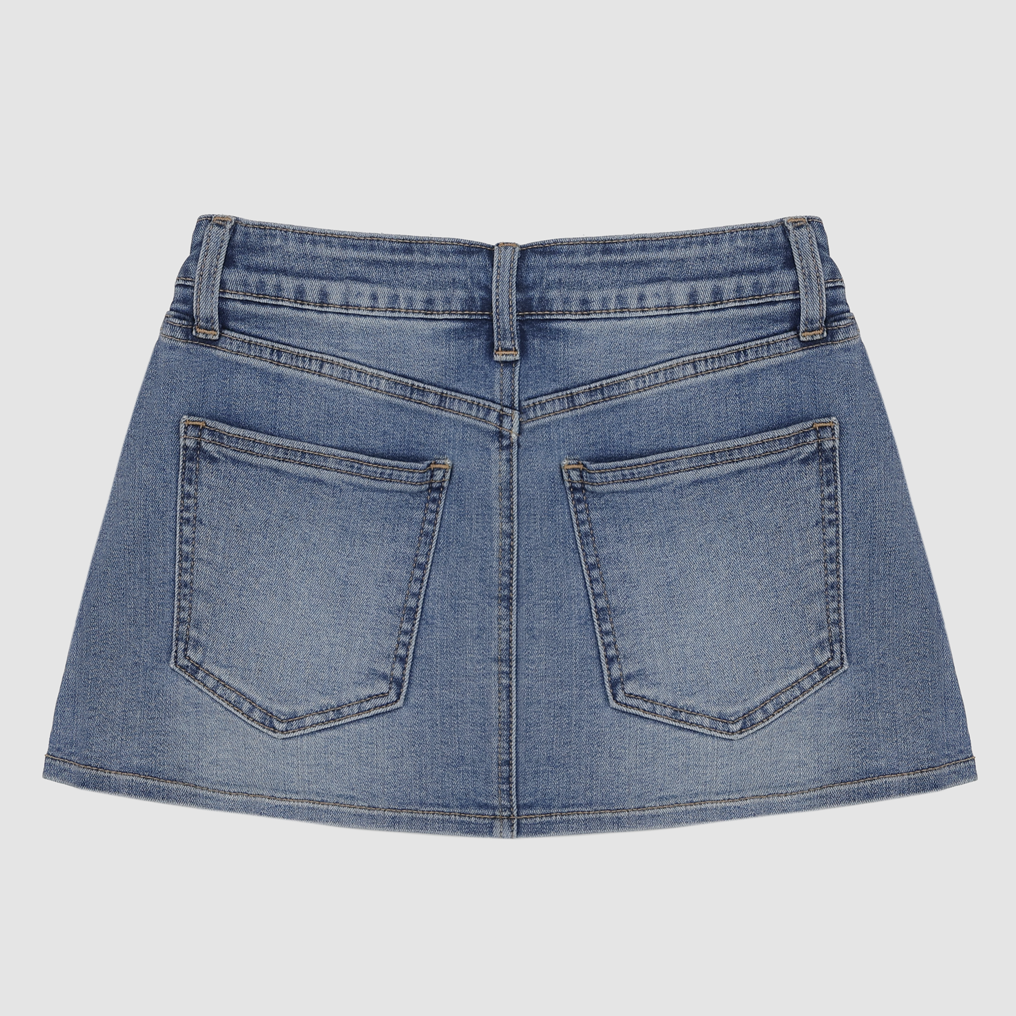Jayda Denim Mini Skirt in Light Denim