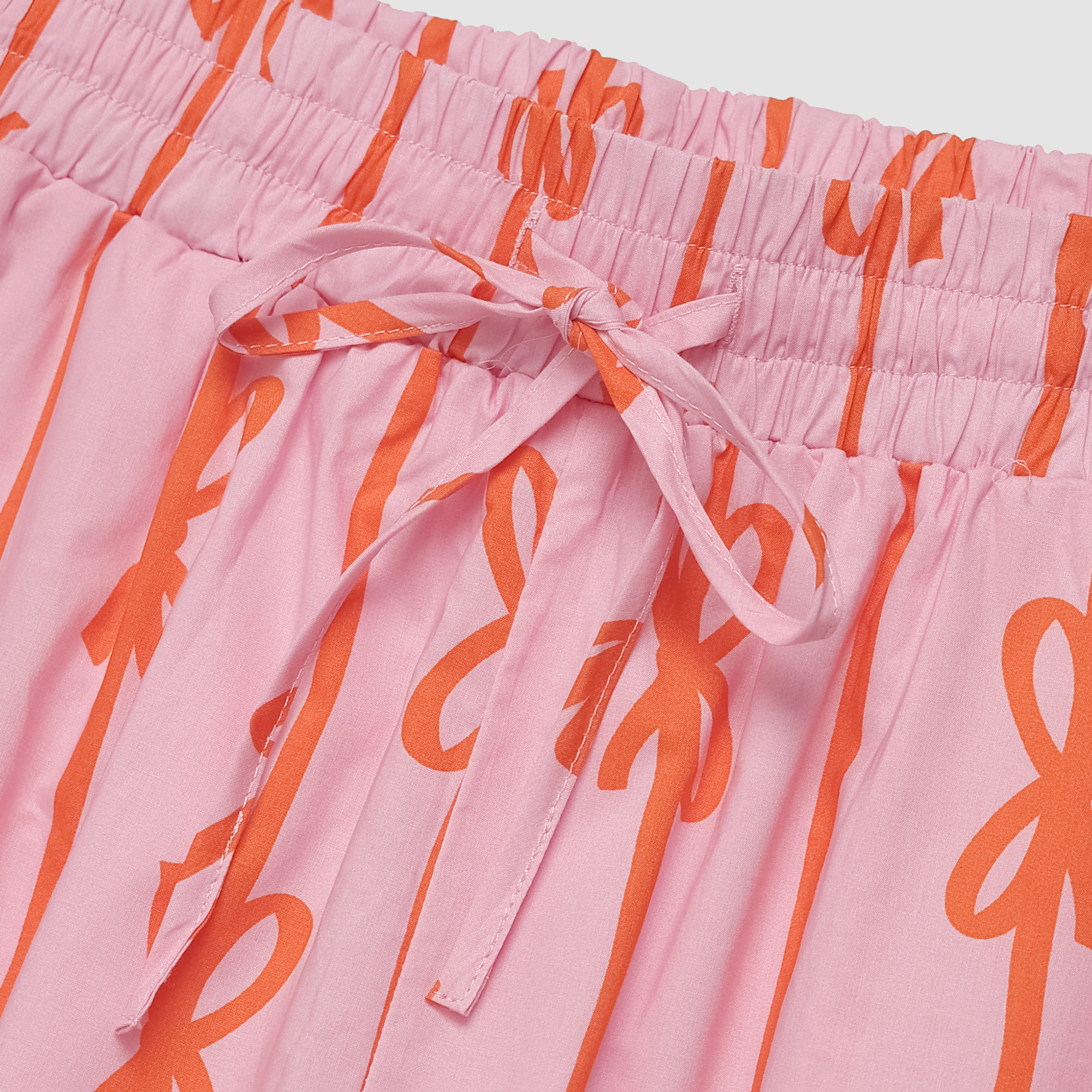 Eleanor Bow Print Pajama Set in Pink