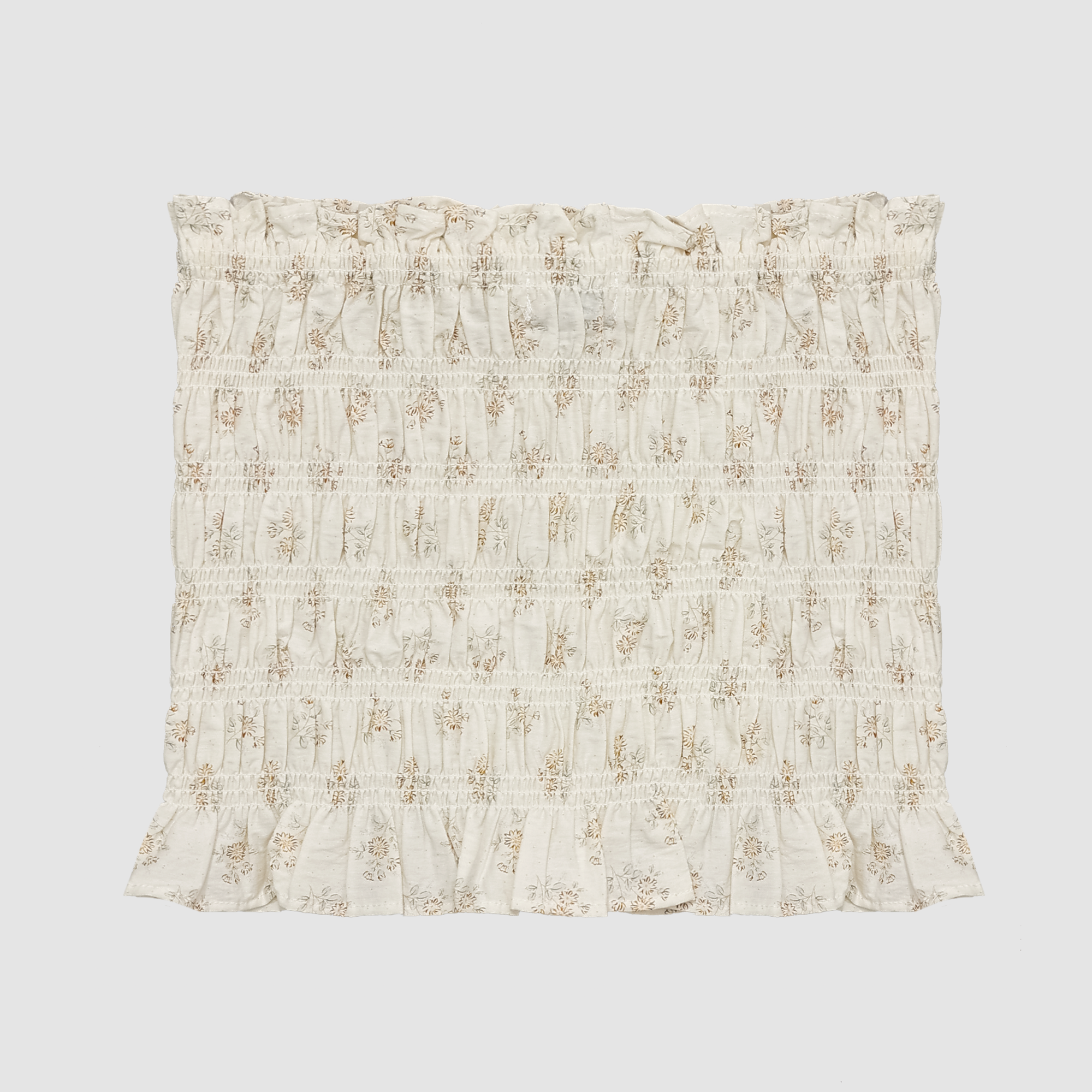 Eloise Ruched Tie Tube Top in Cream