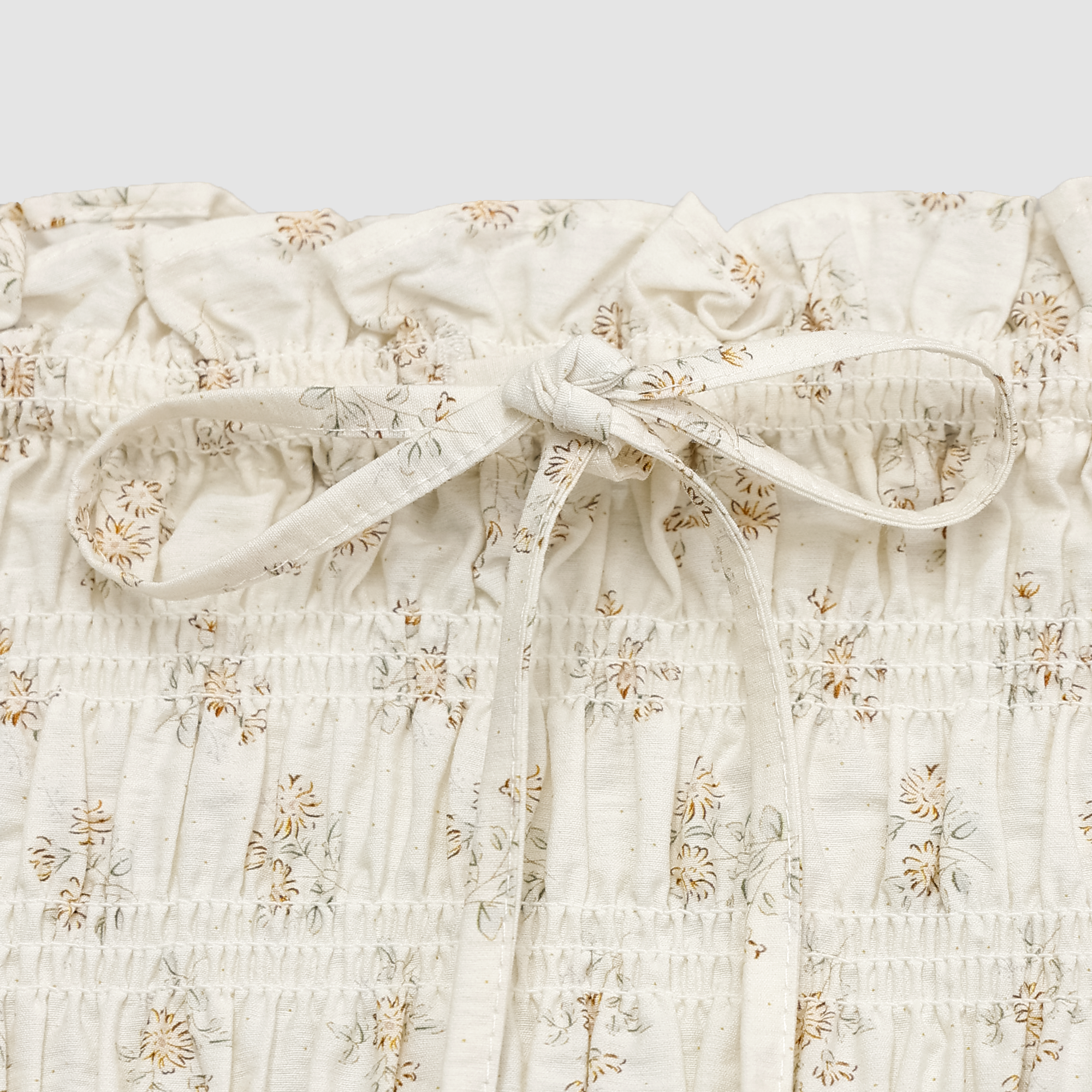 Eloise Ruched Tie Tube Top in Cream