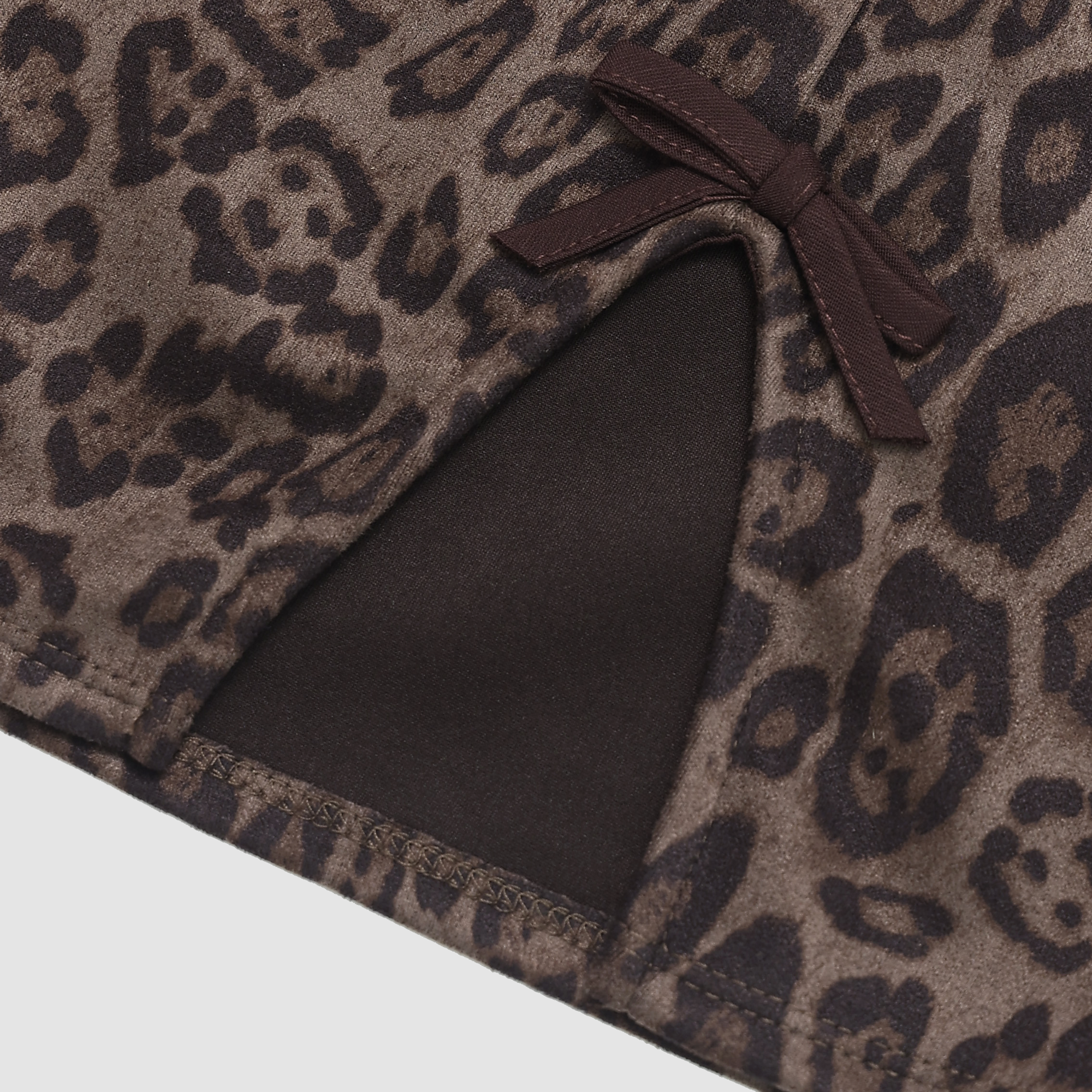 Emory Leopard Bow Mini Skirt
