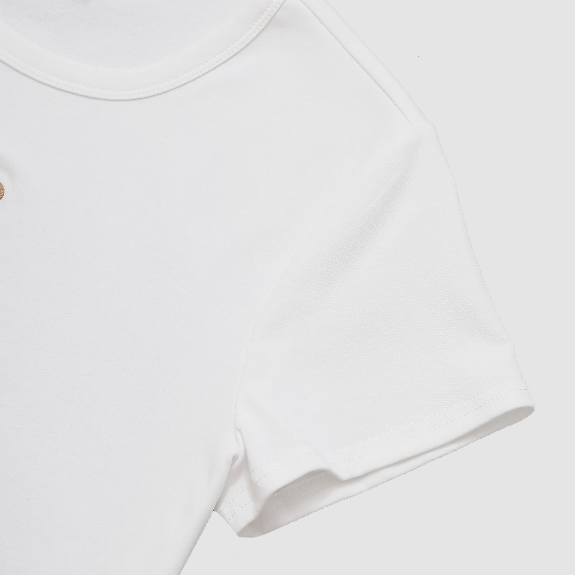 Football Star Teddy Bear Baby Tee in White & Red