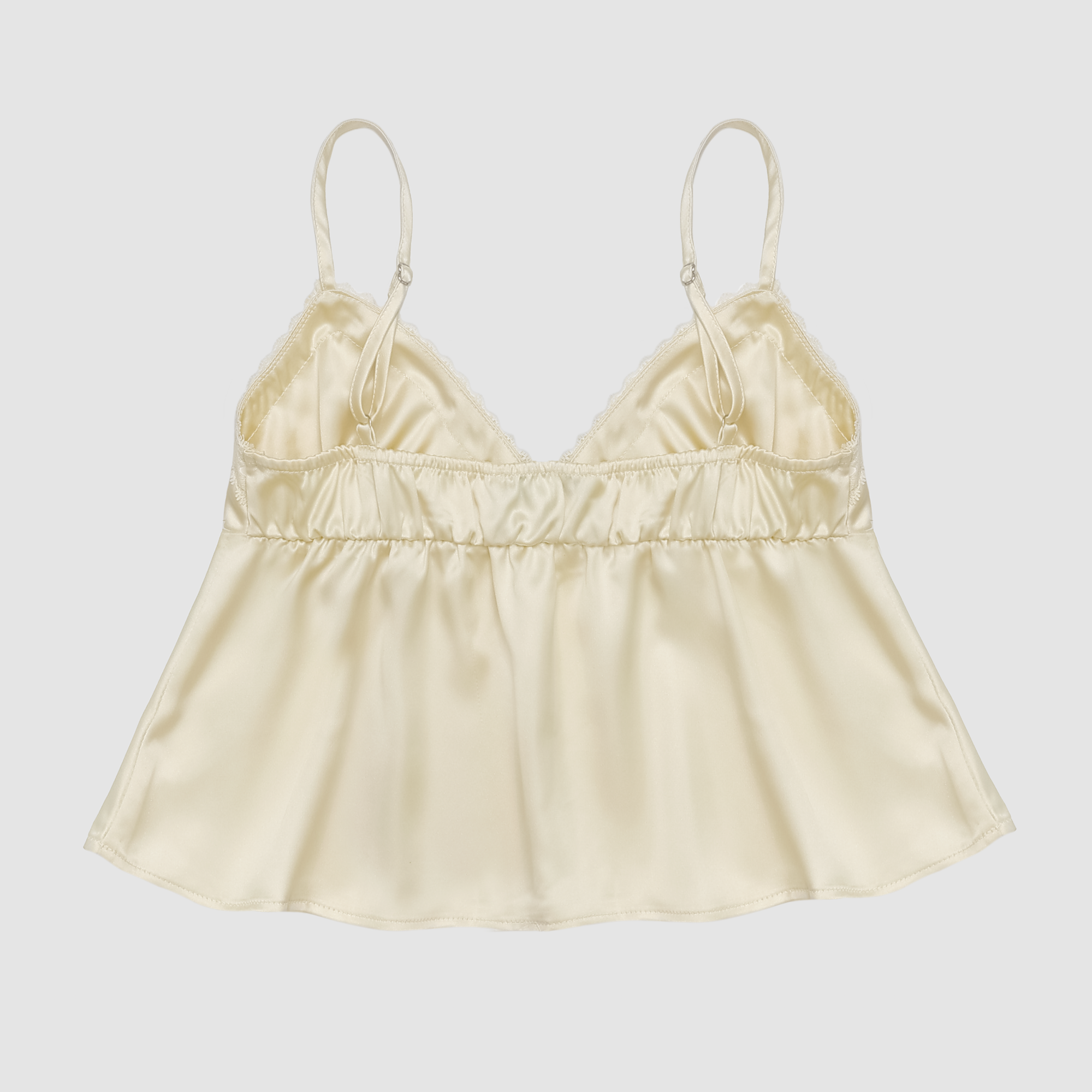 Gracie Lace Trim Satin Cami Top