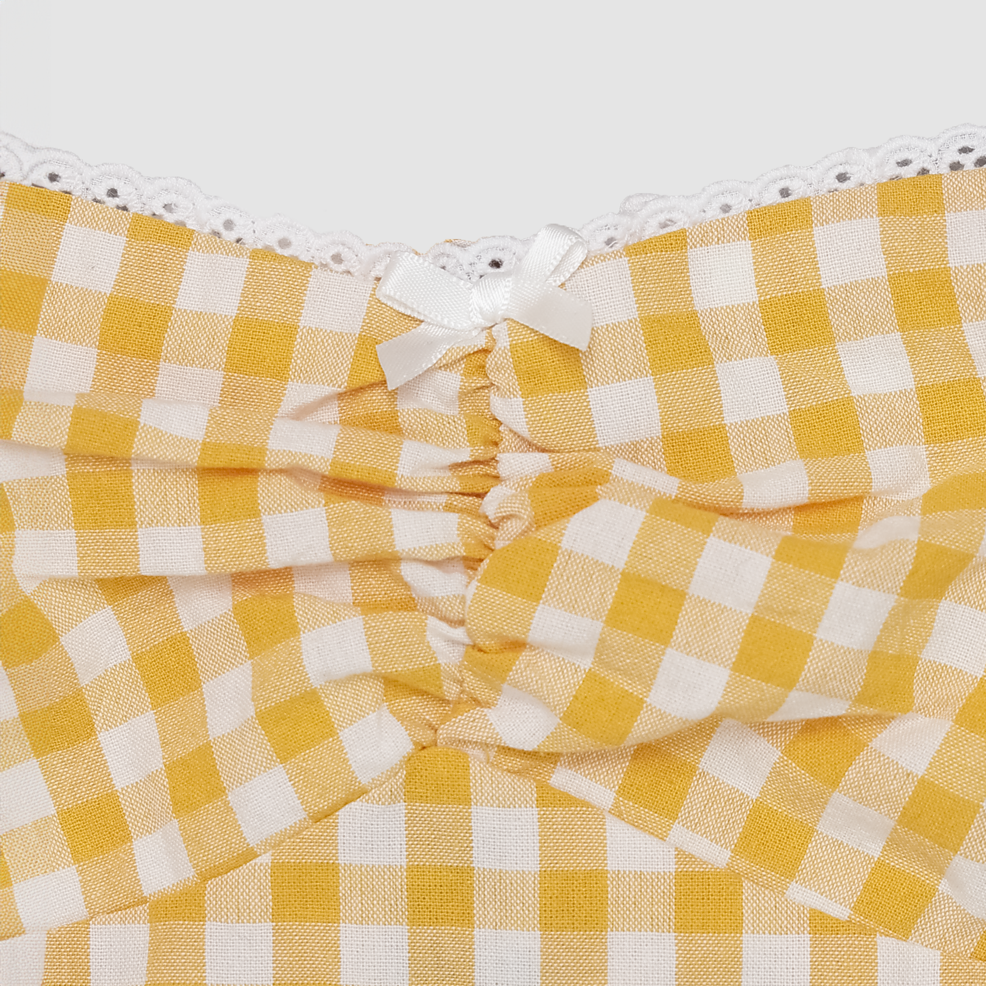 Haleigh Gingham Open Back Tie Top