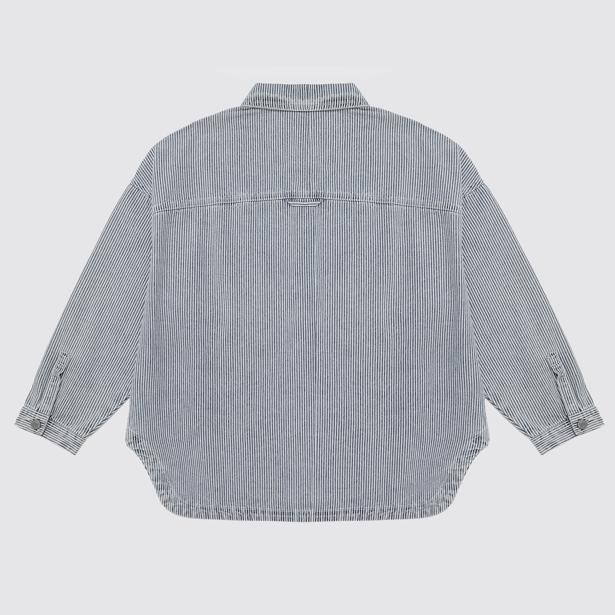 Jacqueline Pinstripe Denim Shacket