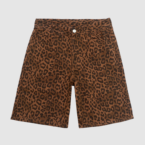 Josephine Leopard Jean Shorts in Brown Leopard – Sixteen