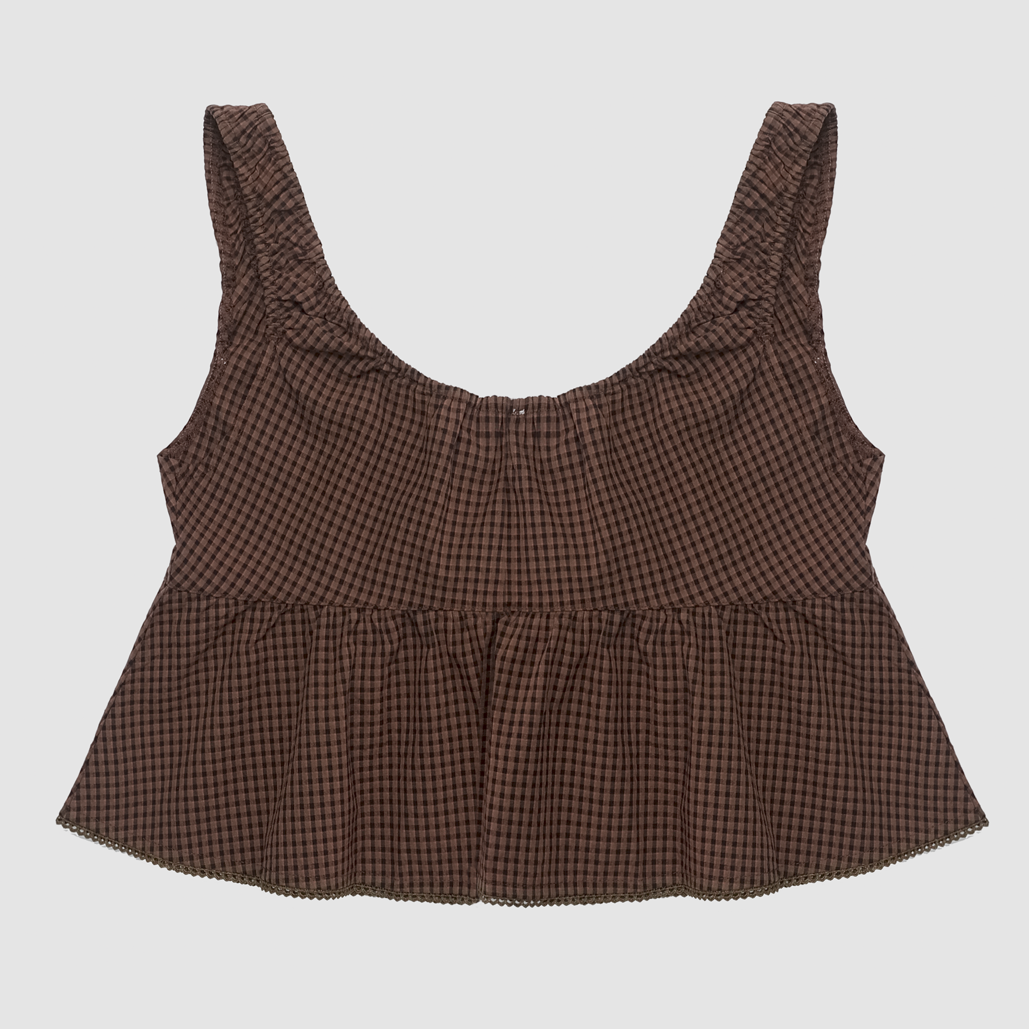 Katherine Plaid Tie Front Tank