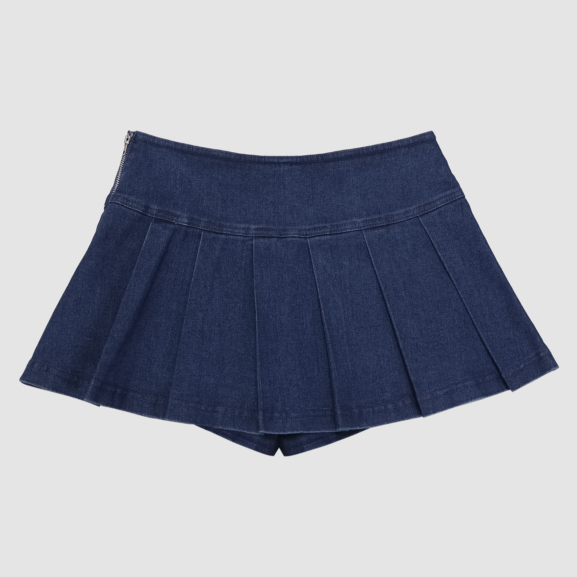 Kelli Pleated Denim Skort