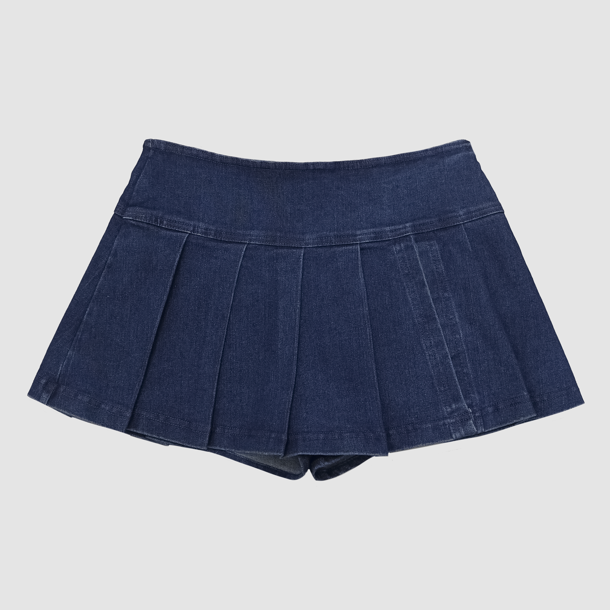 Kelli Pleated Denim Skort