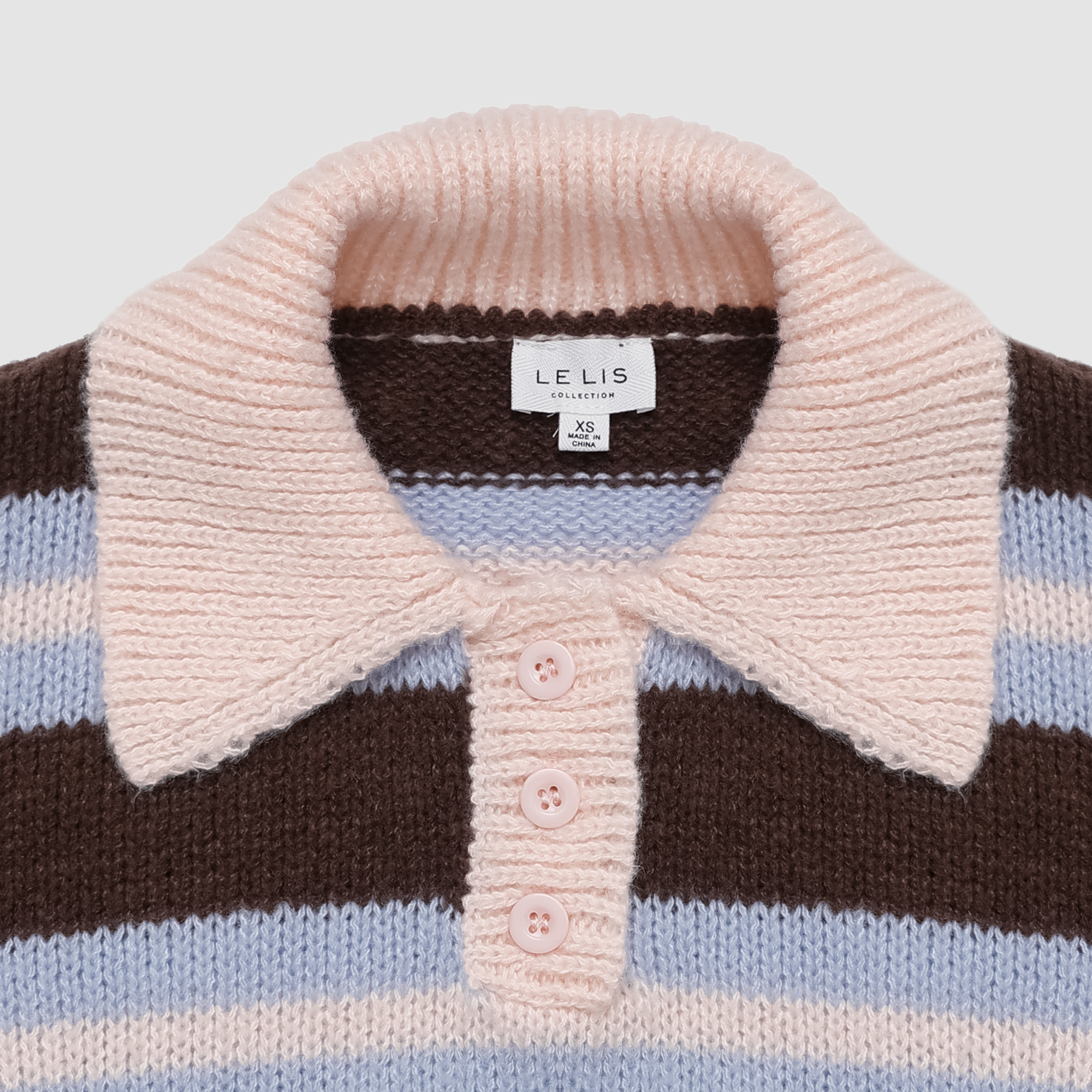 Kristy Stripe Collared Pullover Sweater