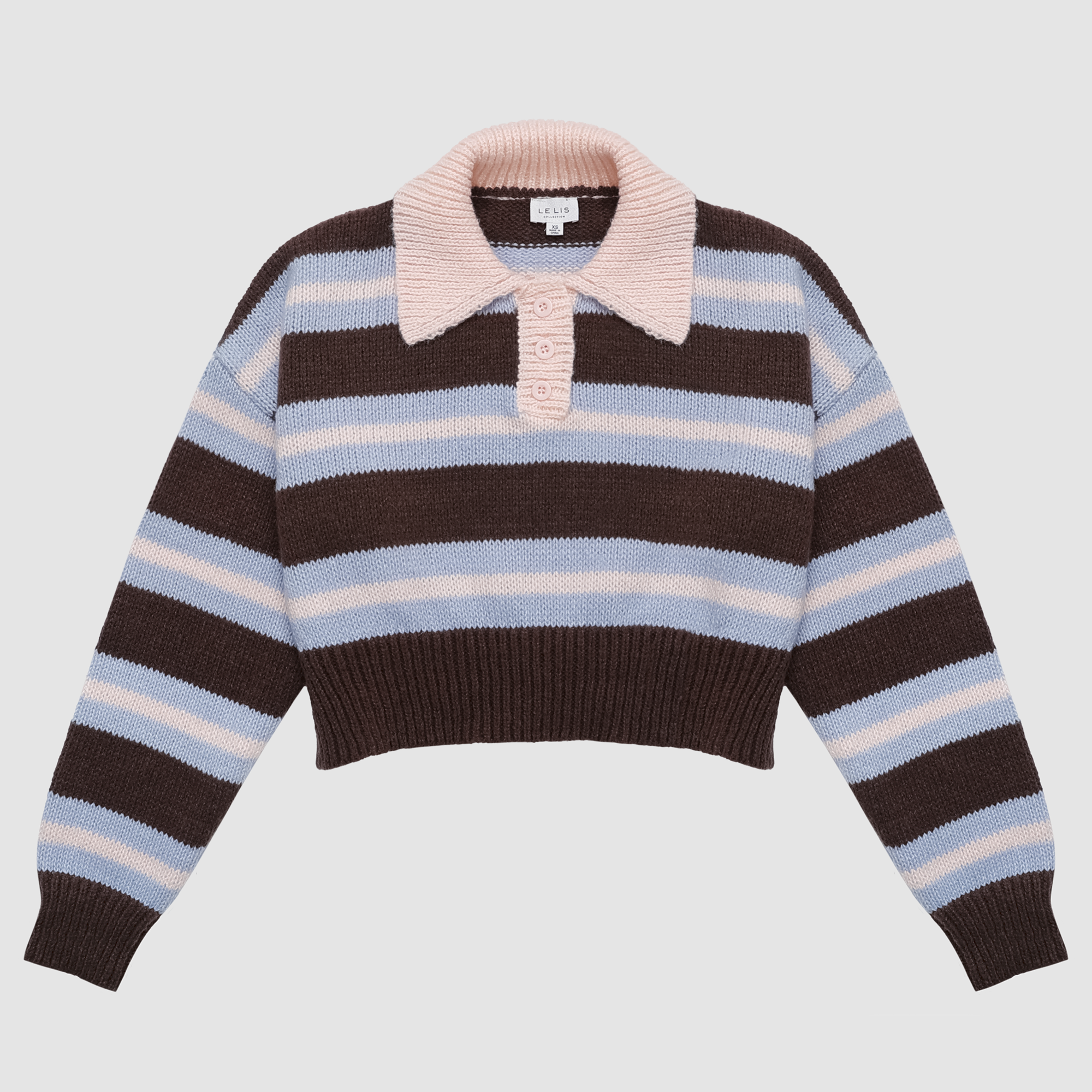 Kristy Stripe Collared Pullover Sweater