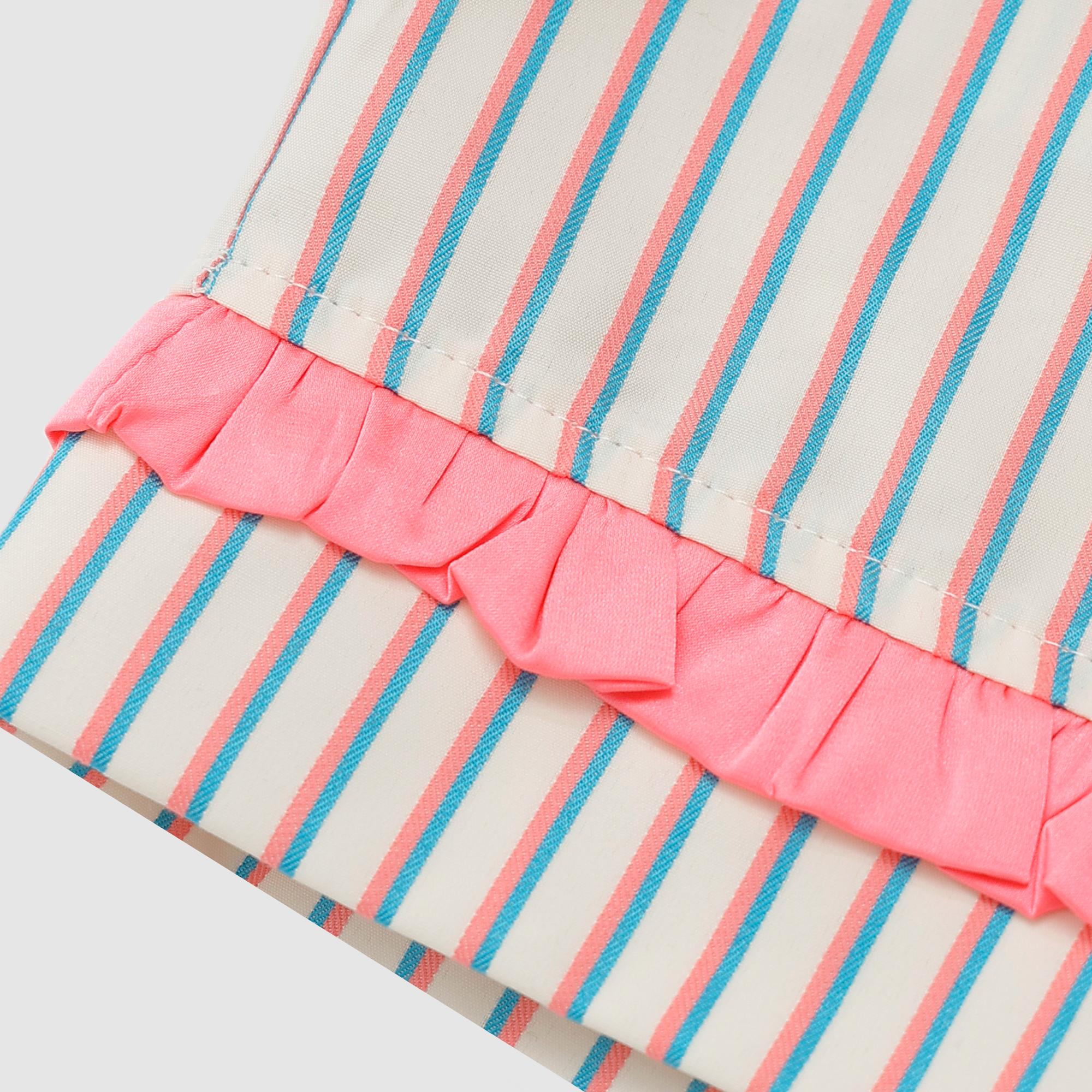 Lilia Satin Bow Stripe Pajama Set