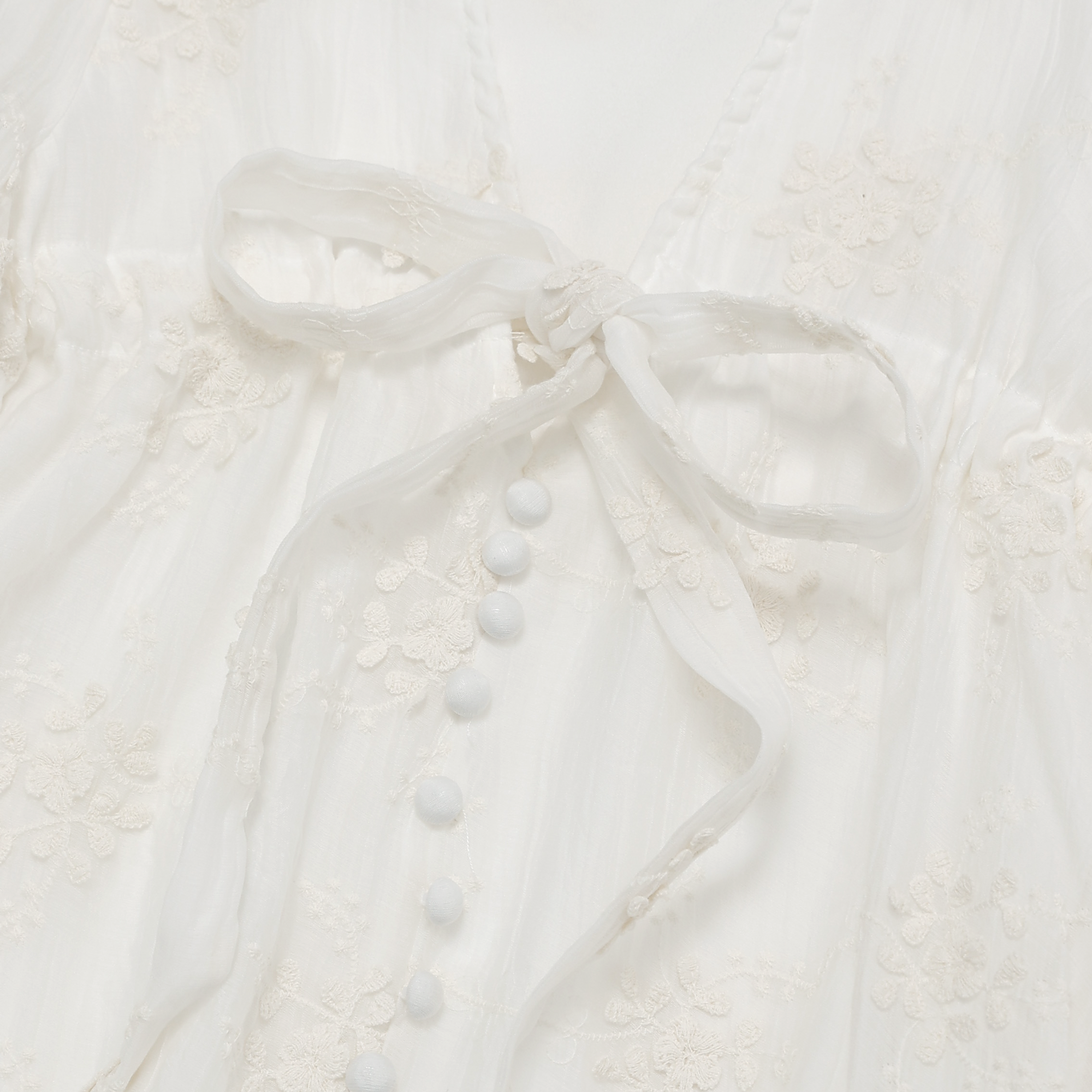 Lyla Embroidered Dress in Ivory