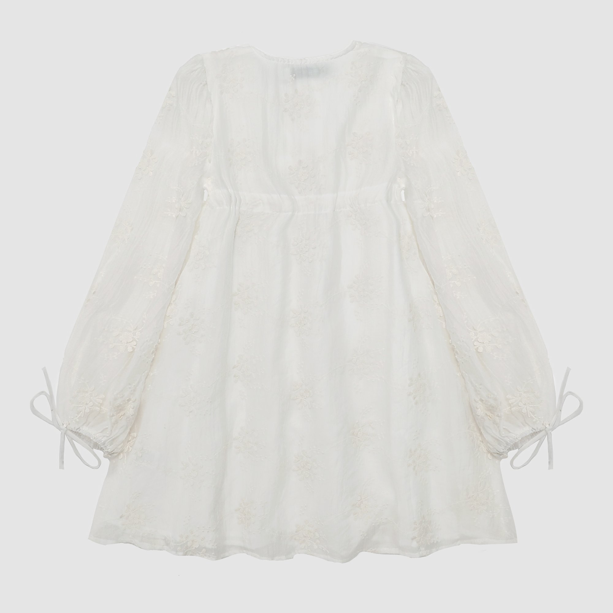 Lyla Embroidered Dress in Ivory