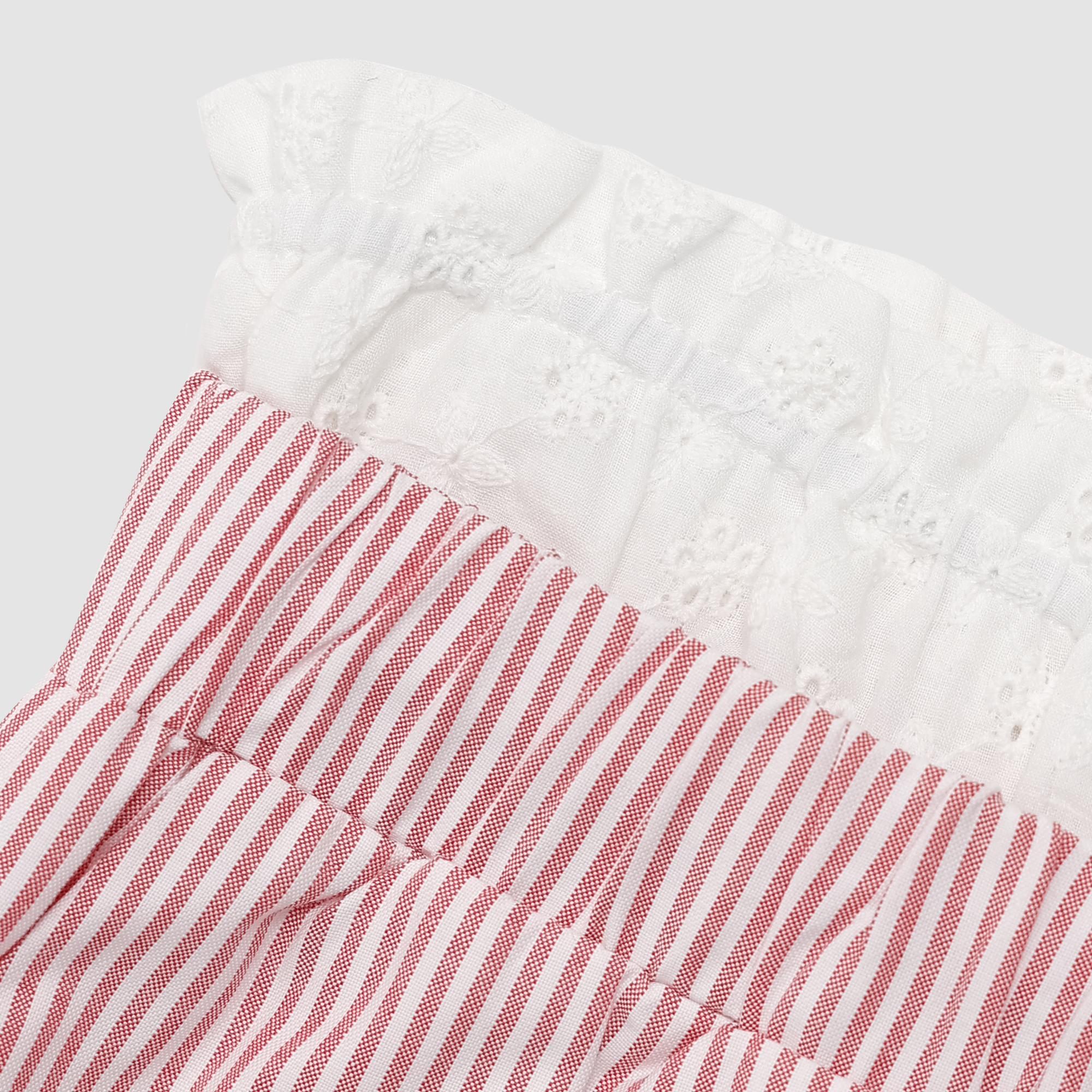 Maisie Ruffle Lined Pants in Red/White