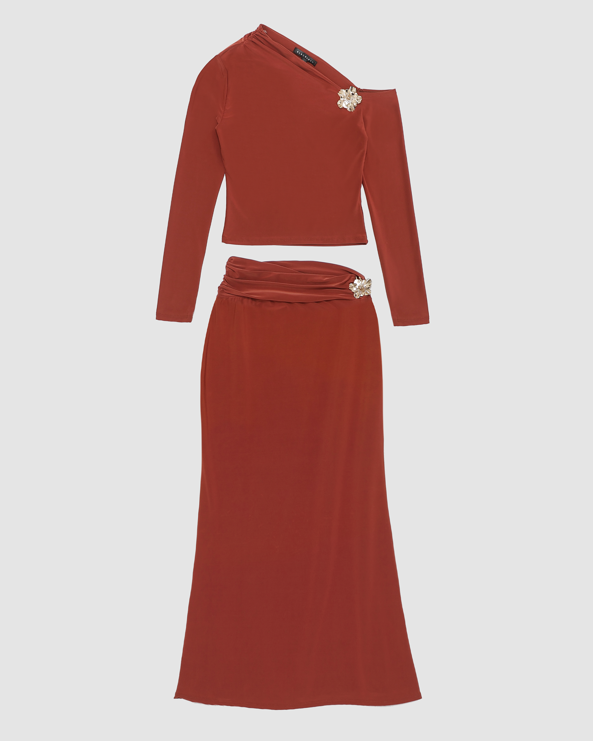 Megara Flower Detail Maxi Skirt